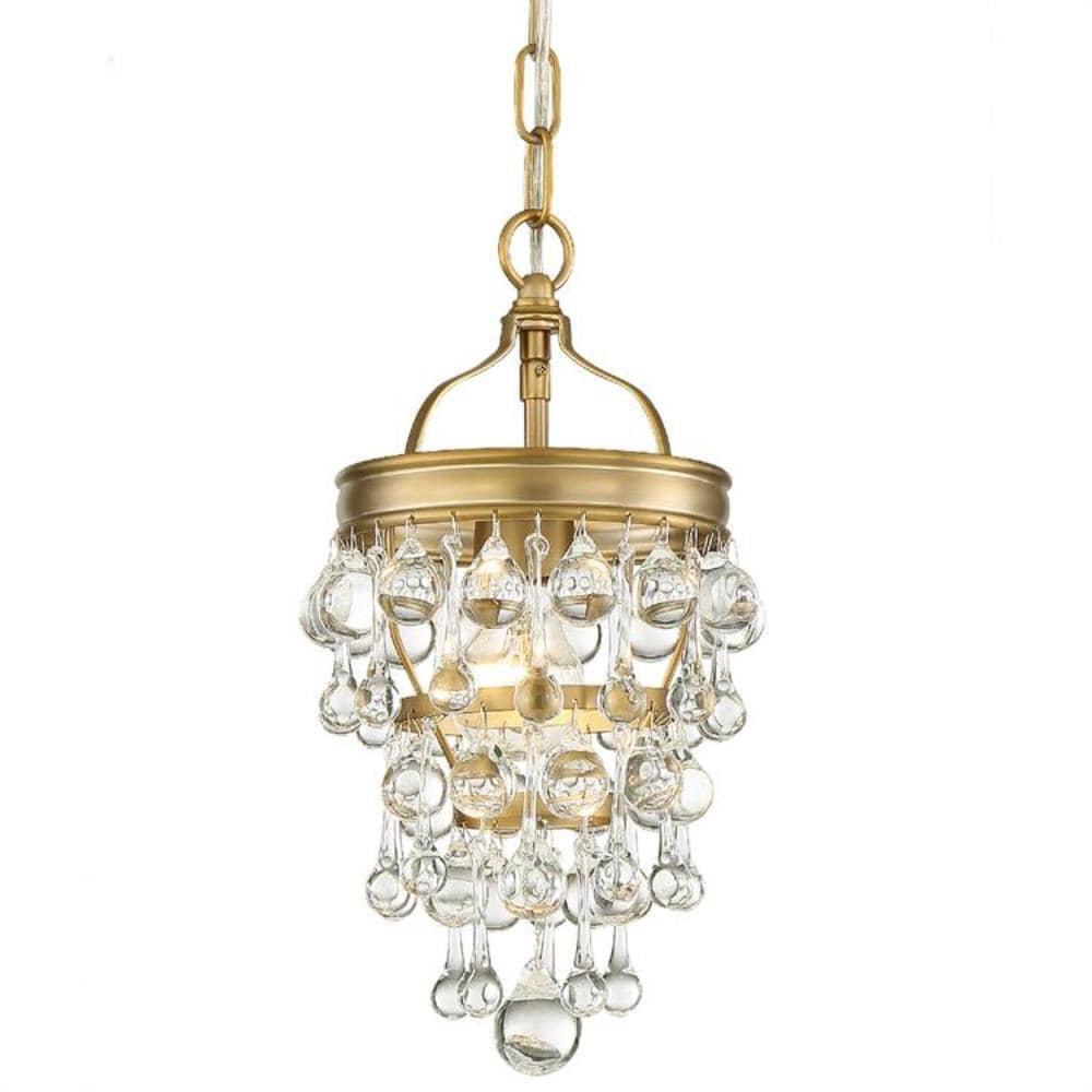 Crystorama Lighting Calypso 1 - Light Pendant in  Vibrant Gold