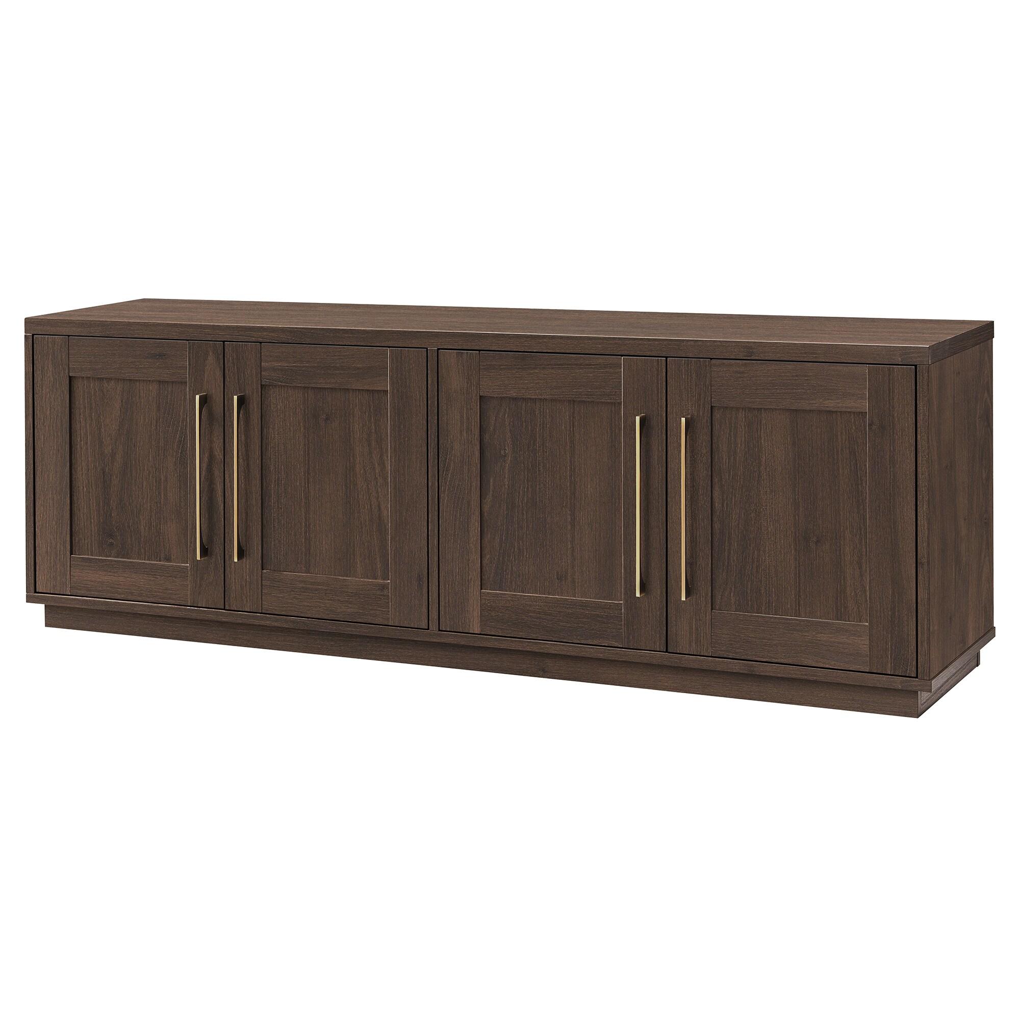 Evelyn&Zoe Tillman Rectangular TV Stand for TV's up to 75", Alder Brown