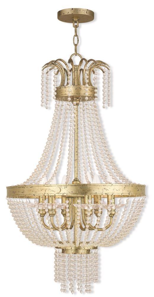 Livex Lighting Valentina 6 - Light Chandelier in  Winter Gold