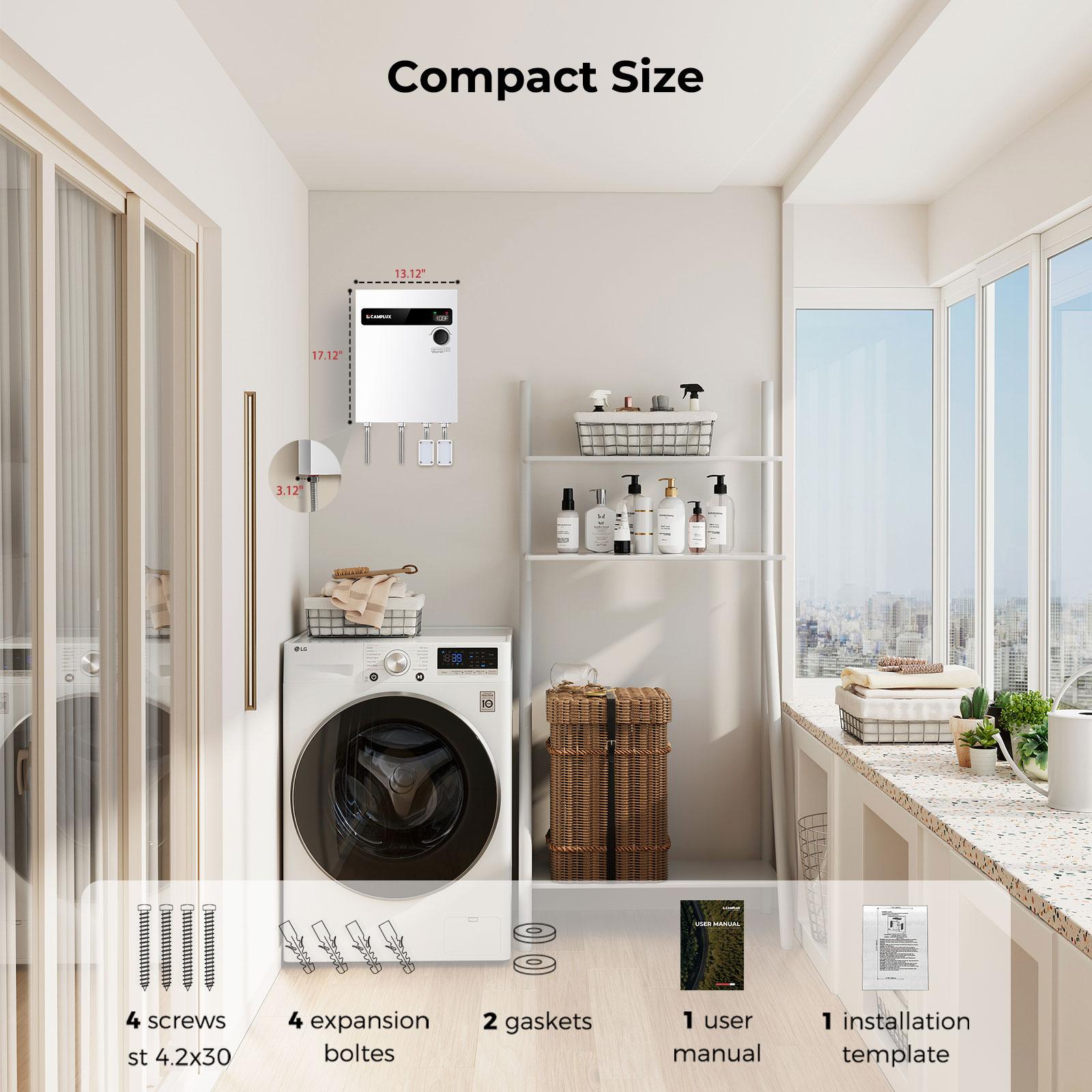 CAMPLUX 24 kW 4.7 GPM 240-Volt Electric Tankless Water Heater