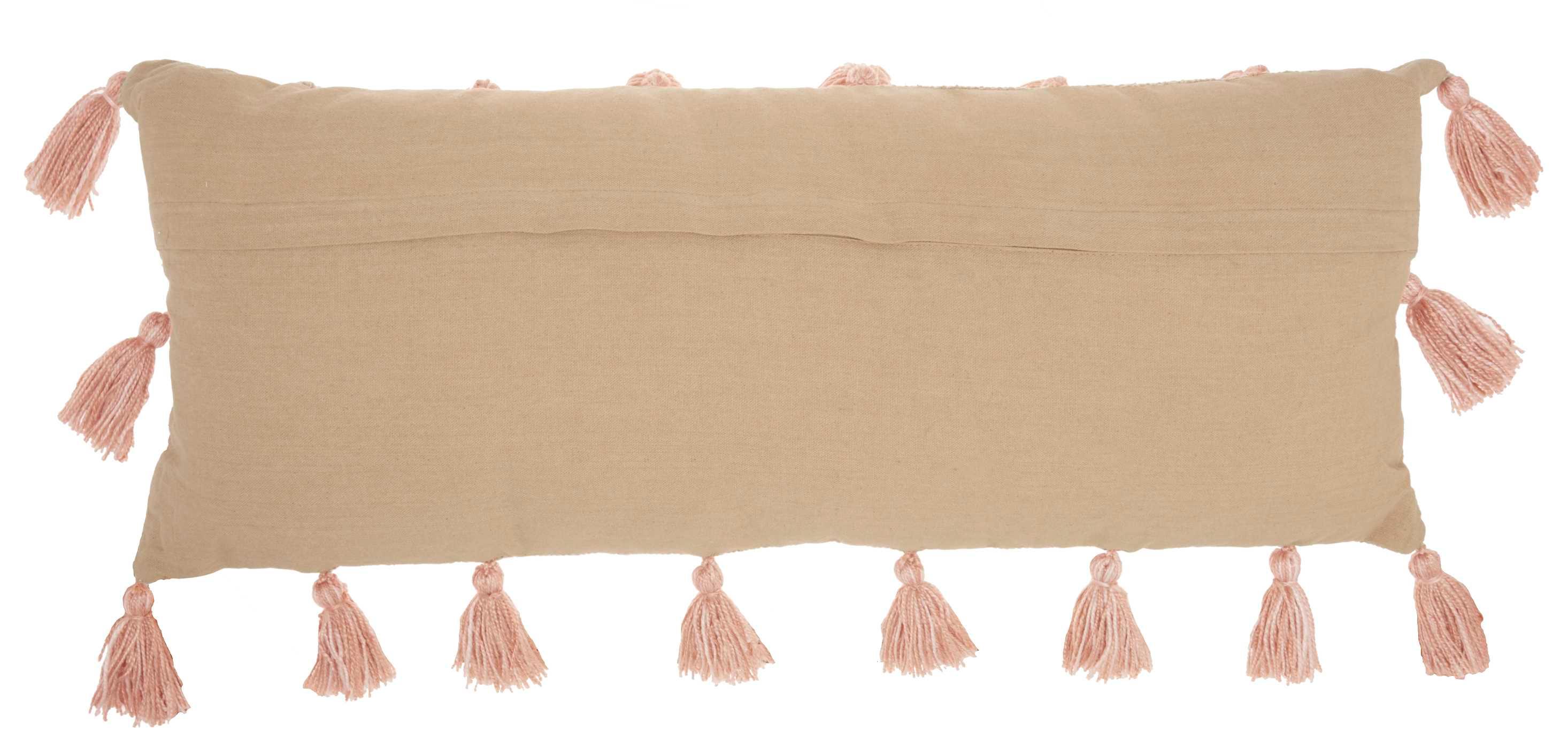 Mina Victory Lifestyles 13-in x 33-in Pink Rectangular Indoor Decorative Pillow