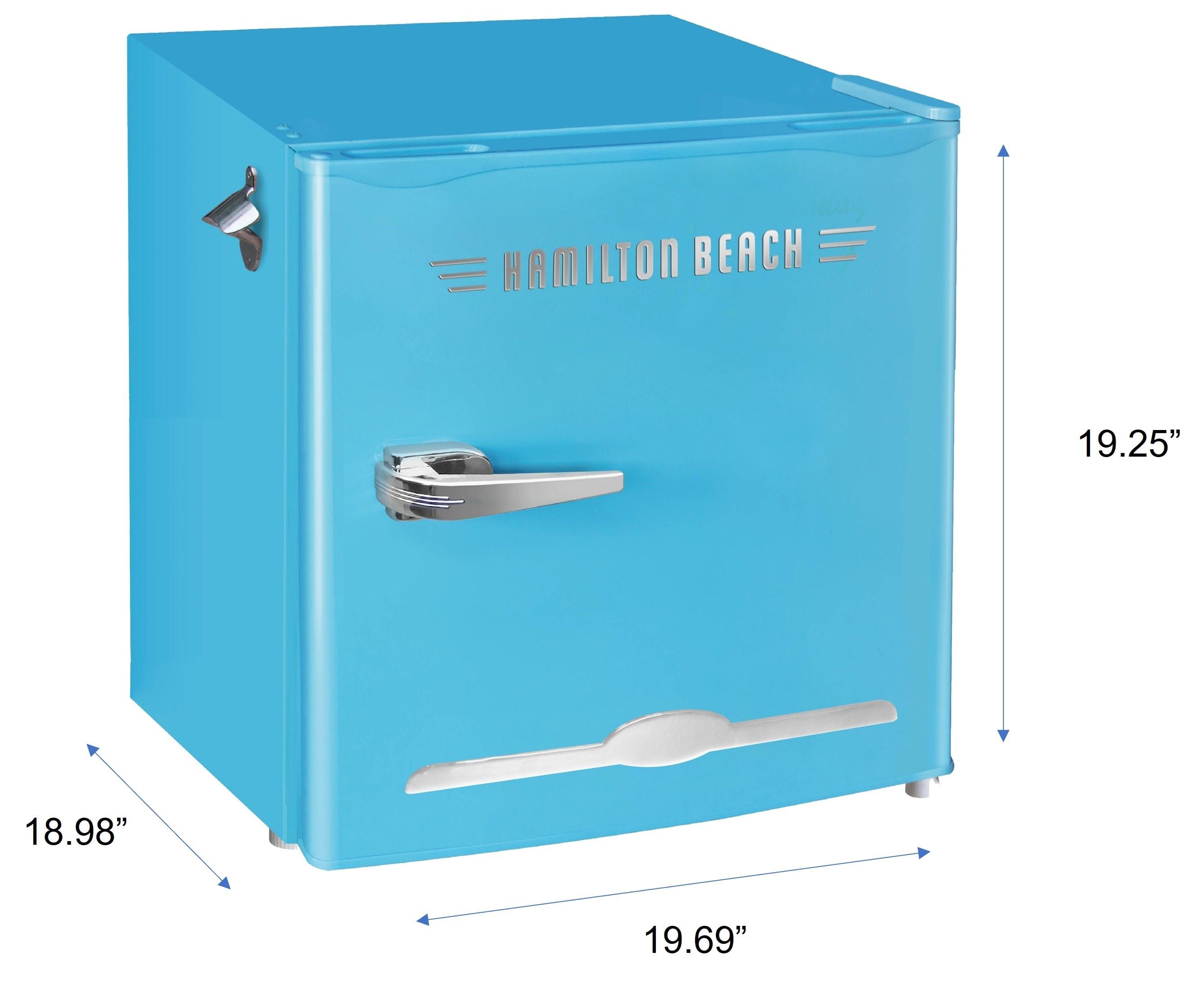 Hamilton Beach, 1.6 cu. ft. Retro Bar Fridge with Side Bottle Opener, Blue