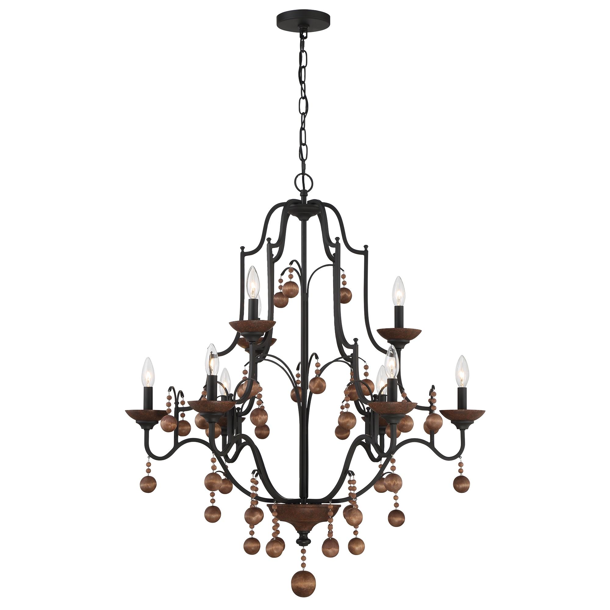 Minka Lavery - Colonial Charm - 9 Light 2-Tier Chandelier-40 Inches Tall and