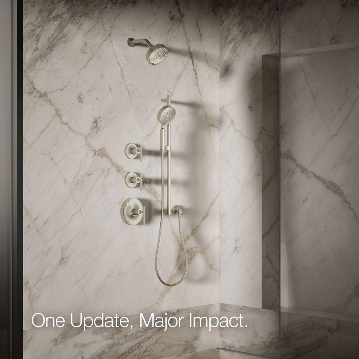 Kohler Purist 2.5 Gpm Multifunction Wall Mount Showerhead, Three Spray Settings, 5.5" High Pressure Spray Head
