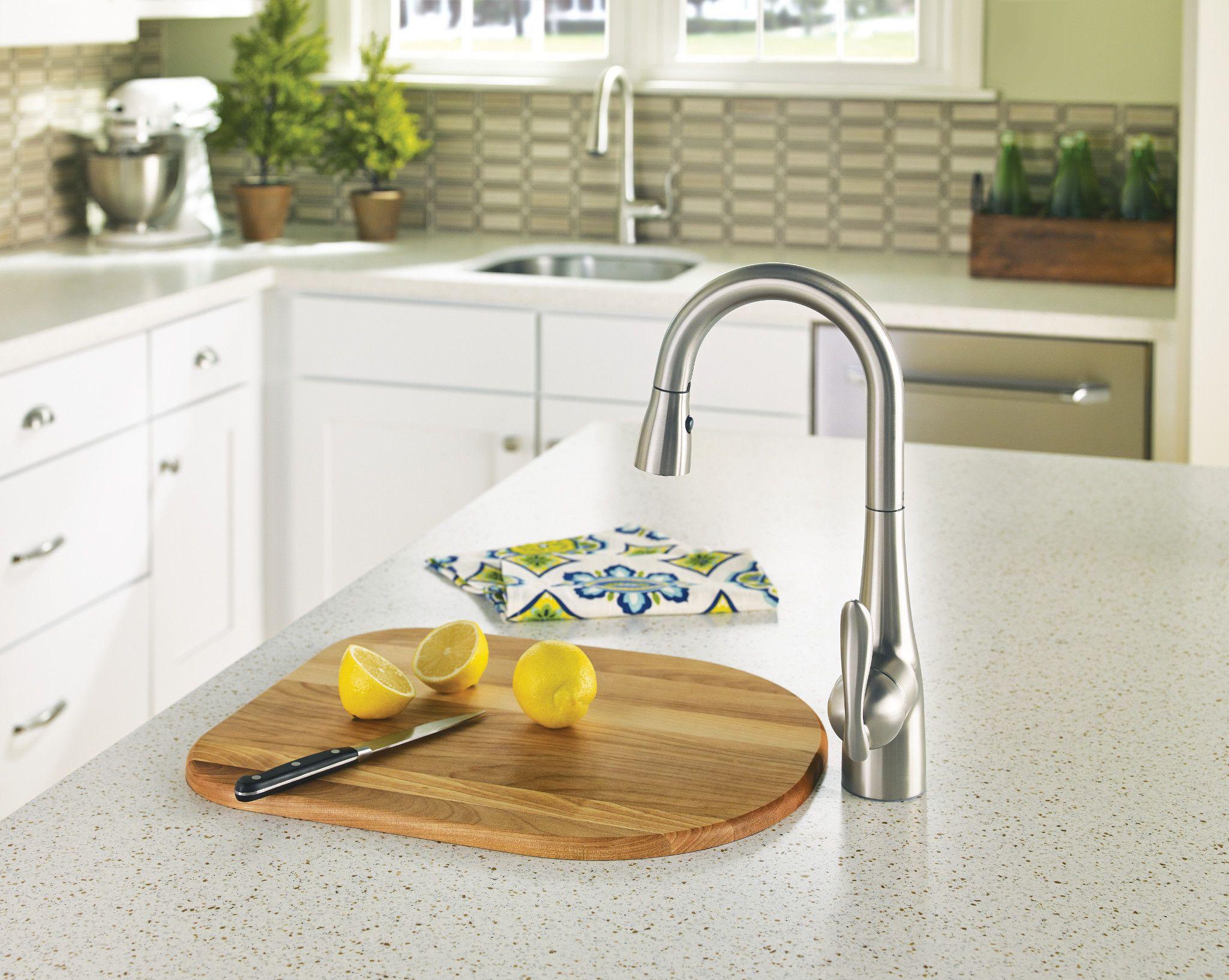 Moen Arbor One Handle High Arc Pulldown Bar Faucet with Reflex Technology