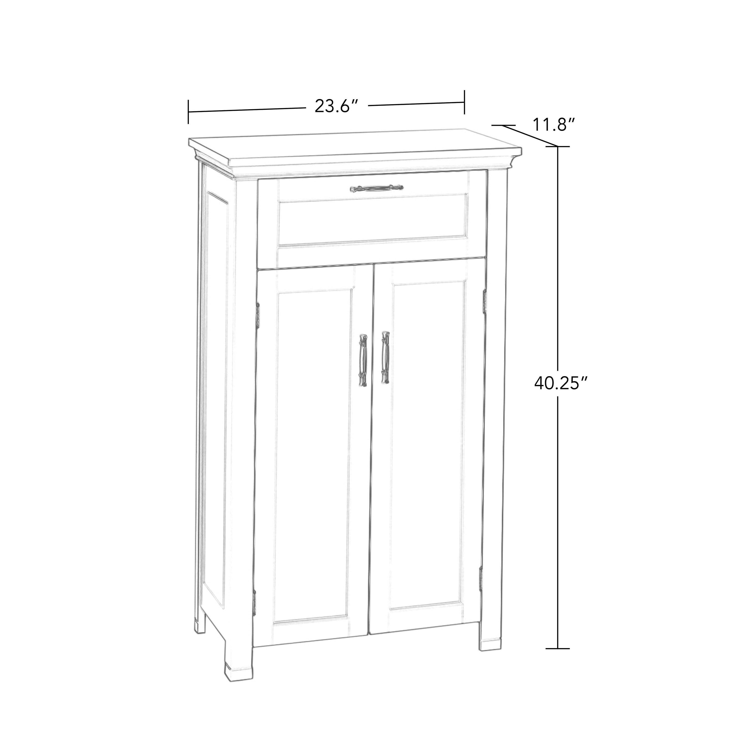 RiverRidge Somerset Two-Door Bathroom and Laundry Storage Cabinet with Drawer and Adjustable Shelf