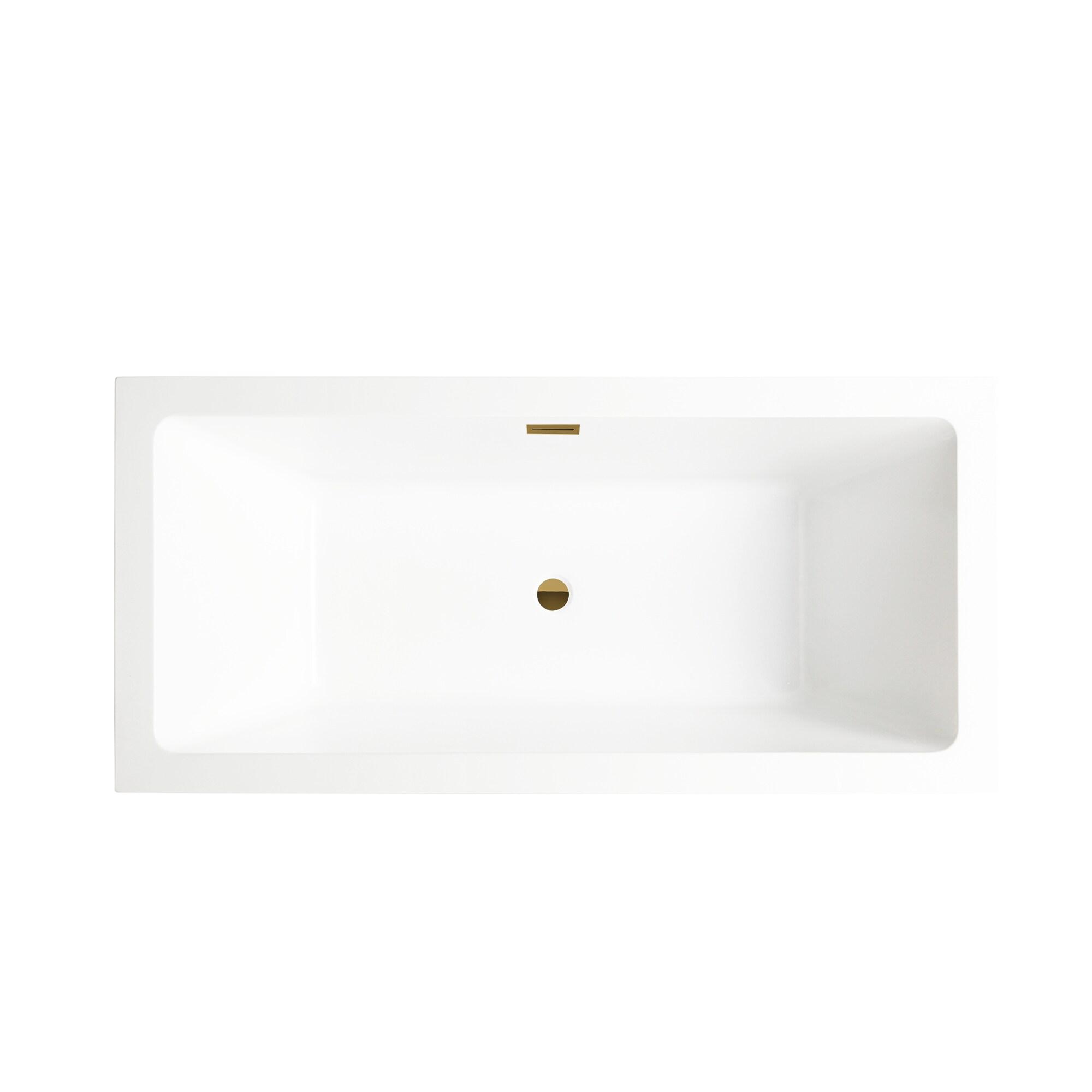 Elena 59" x 30" Freestanding Soaking Acrylic Bathtub