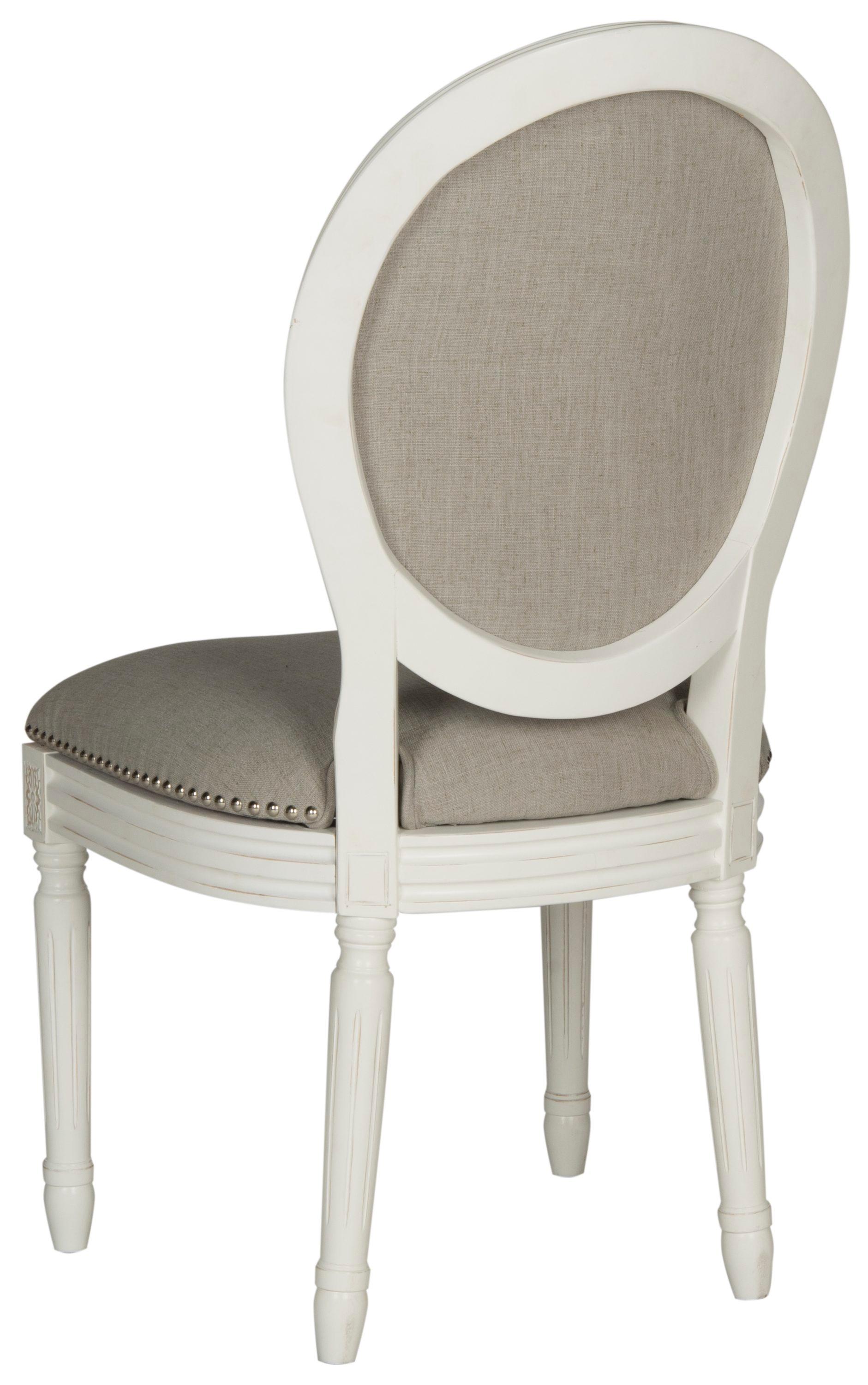 Holloway 19''H French Brasserie Oval Side Chair (Set of 2) - Light Grey/Cream - Safavieh
