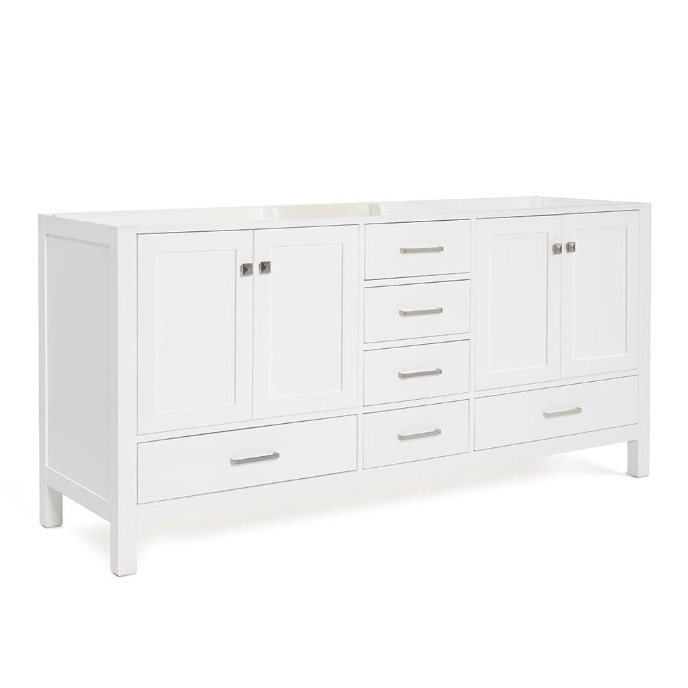 Ariel A073d-Bc Cambridge 72" Double Free Standing Vanity Cabinet Only - White