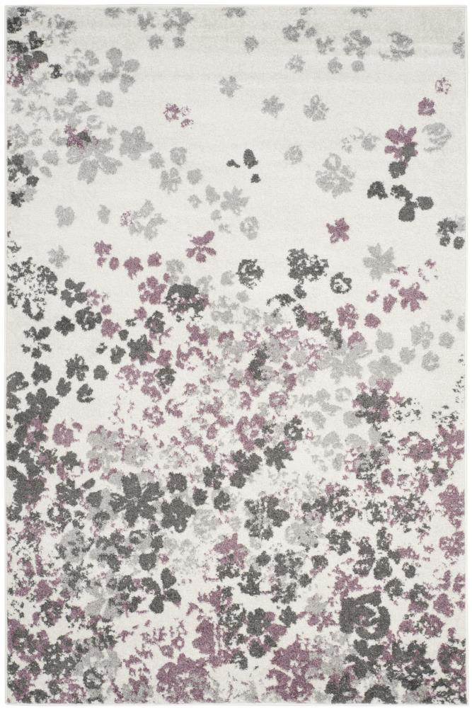 Adirondack ADR115 Machine Made Indoor Area Rug - Ivory/Purple - 6'x9' - Safavieh
