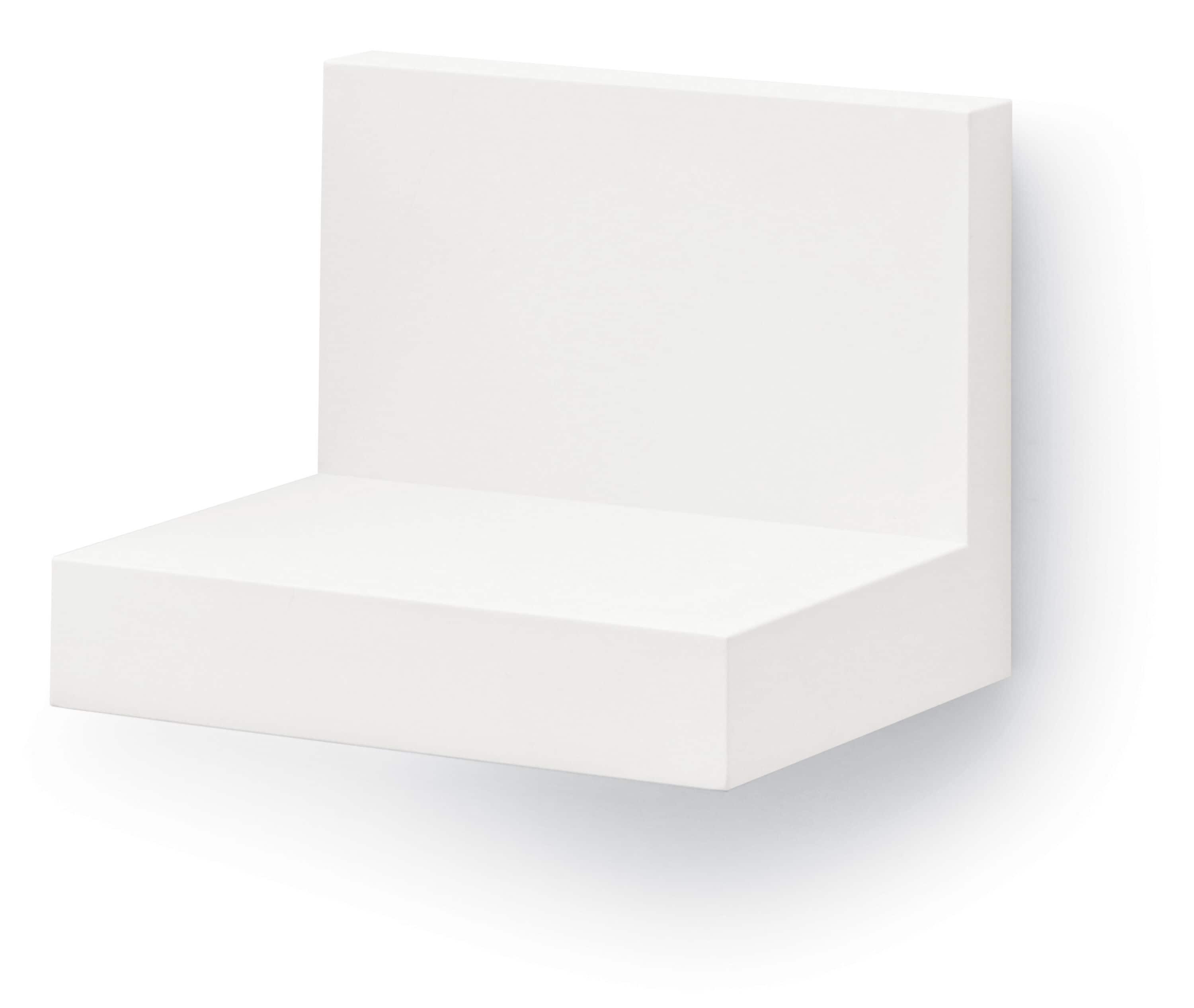 Command Display Ledges White: Floating Wall Shelf Set, 2 Picture Ledges, Off-White, Plastic, No Tools Needed