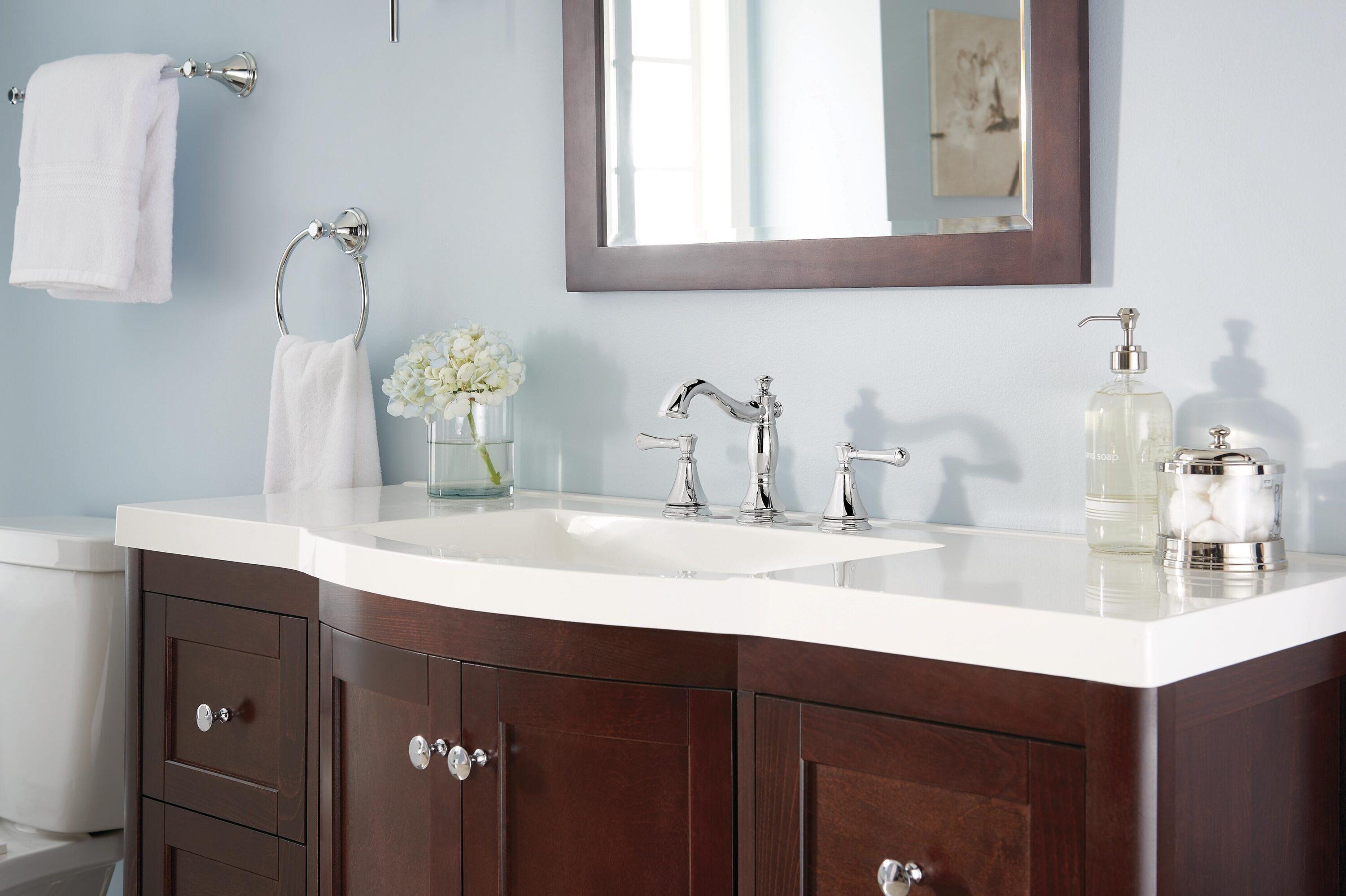 Cassidy Widespread Bathroom Faucet 3 Hole, 2-handle Bathroom Sink Faucet with Drain Assembly
