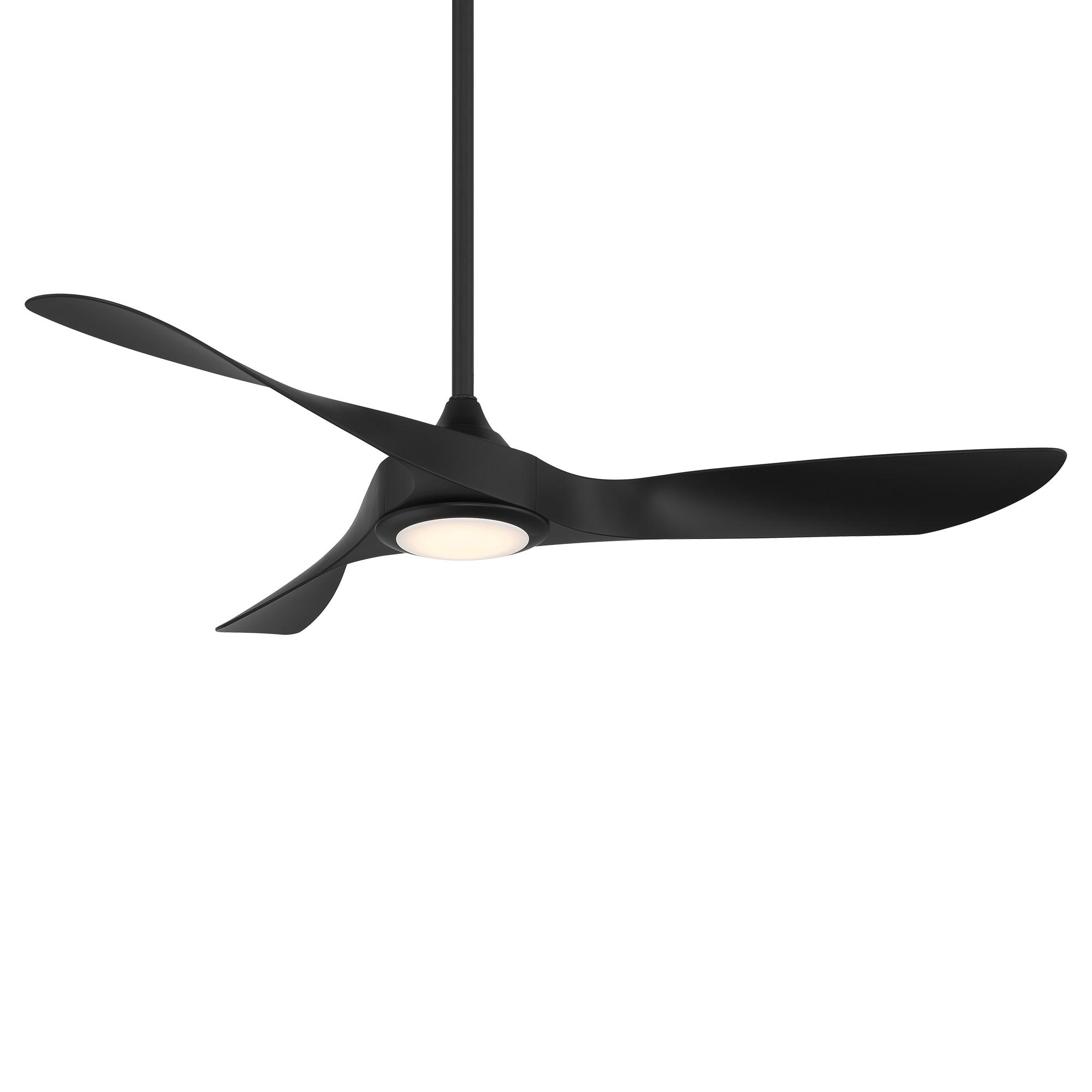 54" Swirl 3 - Blade Outdoor LED Smart Propeller Ceiling Fan with Remote Control and Light Kit Included