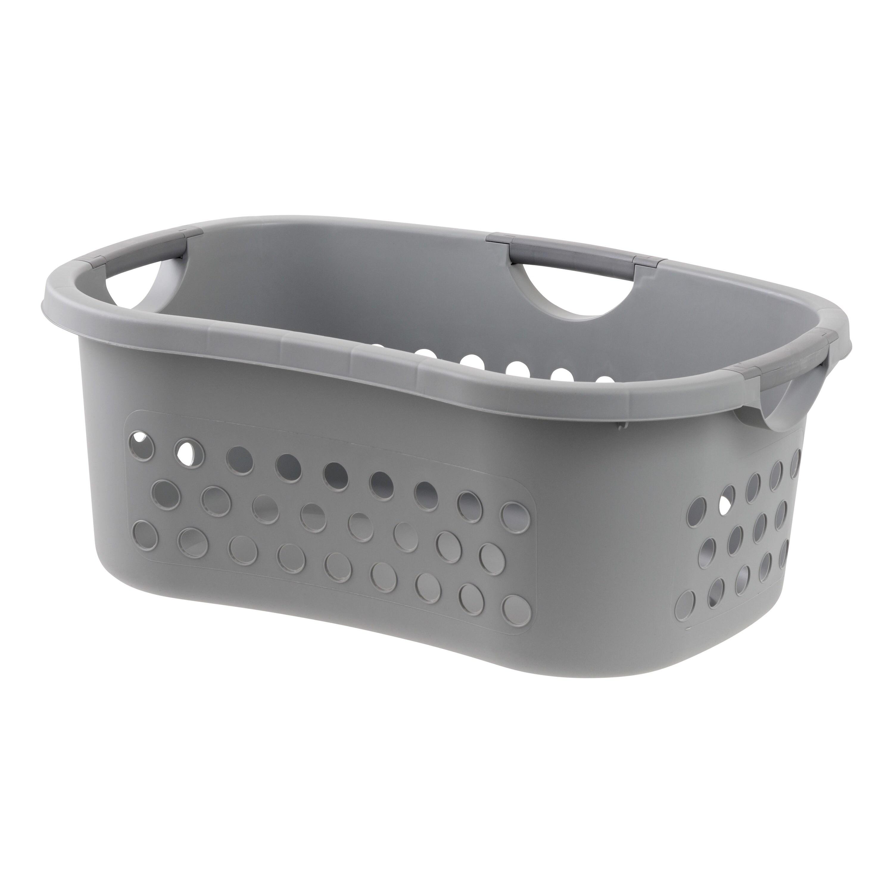 Plastic Laundry Basket with Handles (Set of 2)