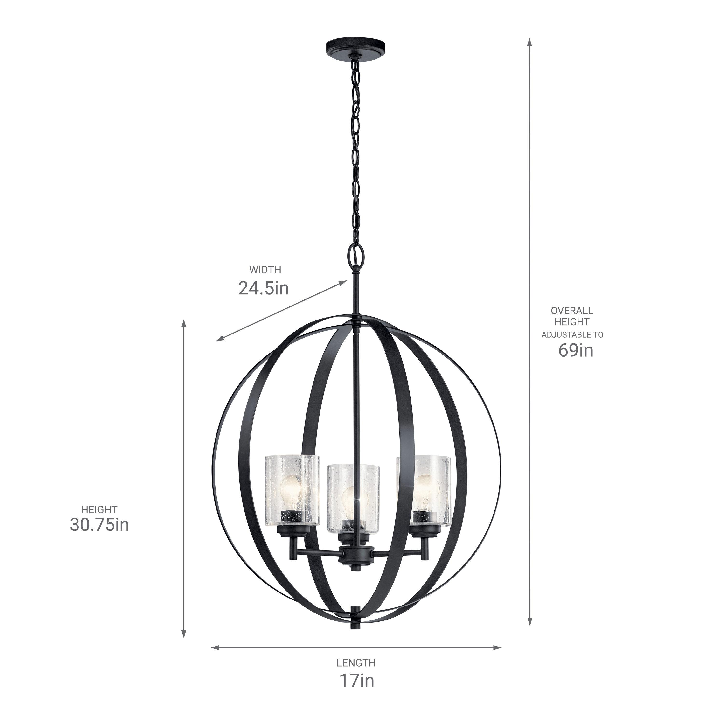 Kichler Lighting Winslow 3 - Light Dimmable Geometric Chandelier