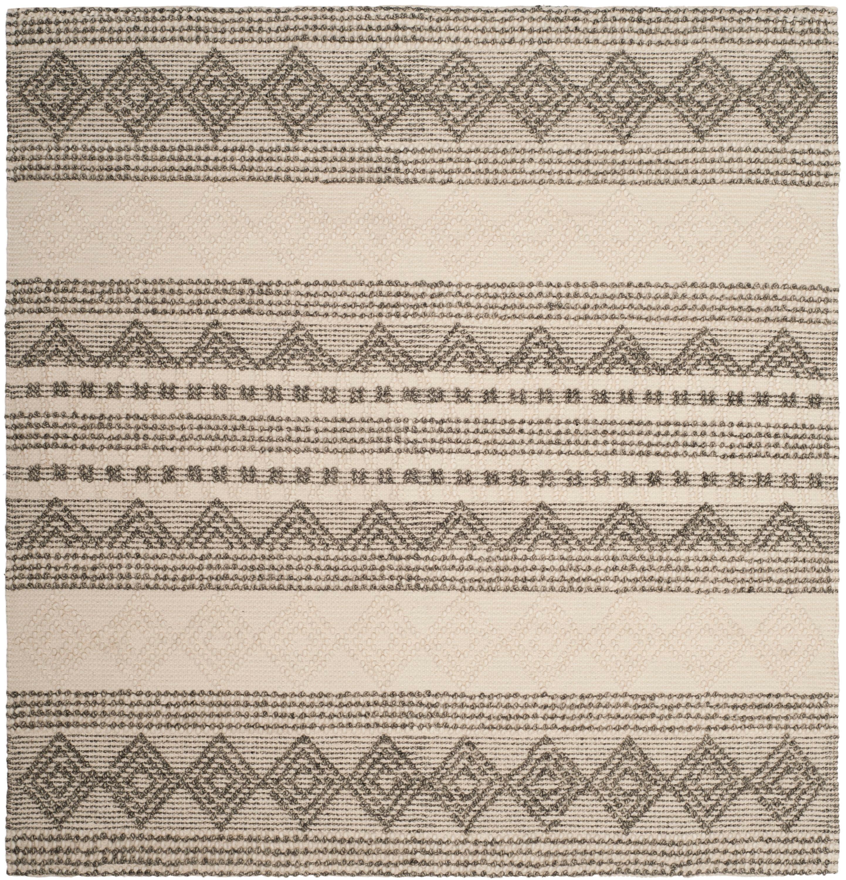 Natura NAT102 Hand Woven Area Rug - Gray/Ivory - 4'x4' - Safavieh.