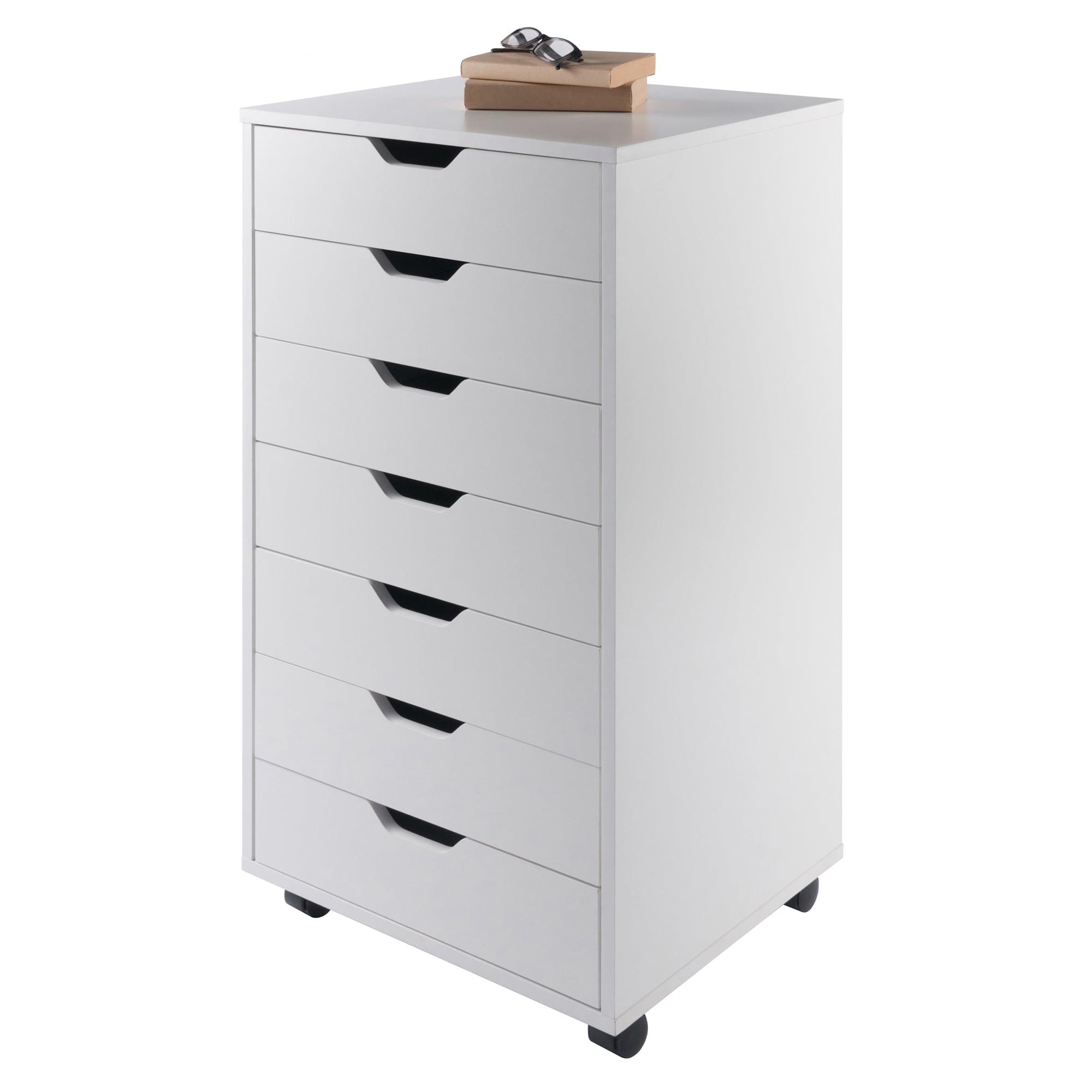 Halifax 7 Drawer Cabinet with Casters White - Winsome