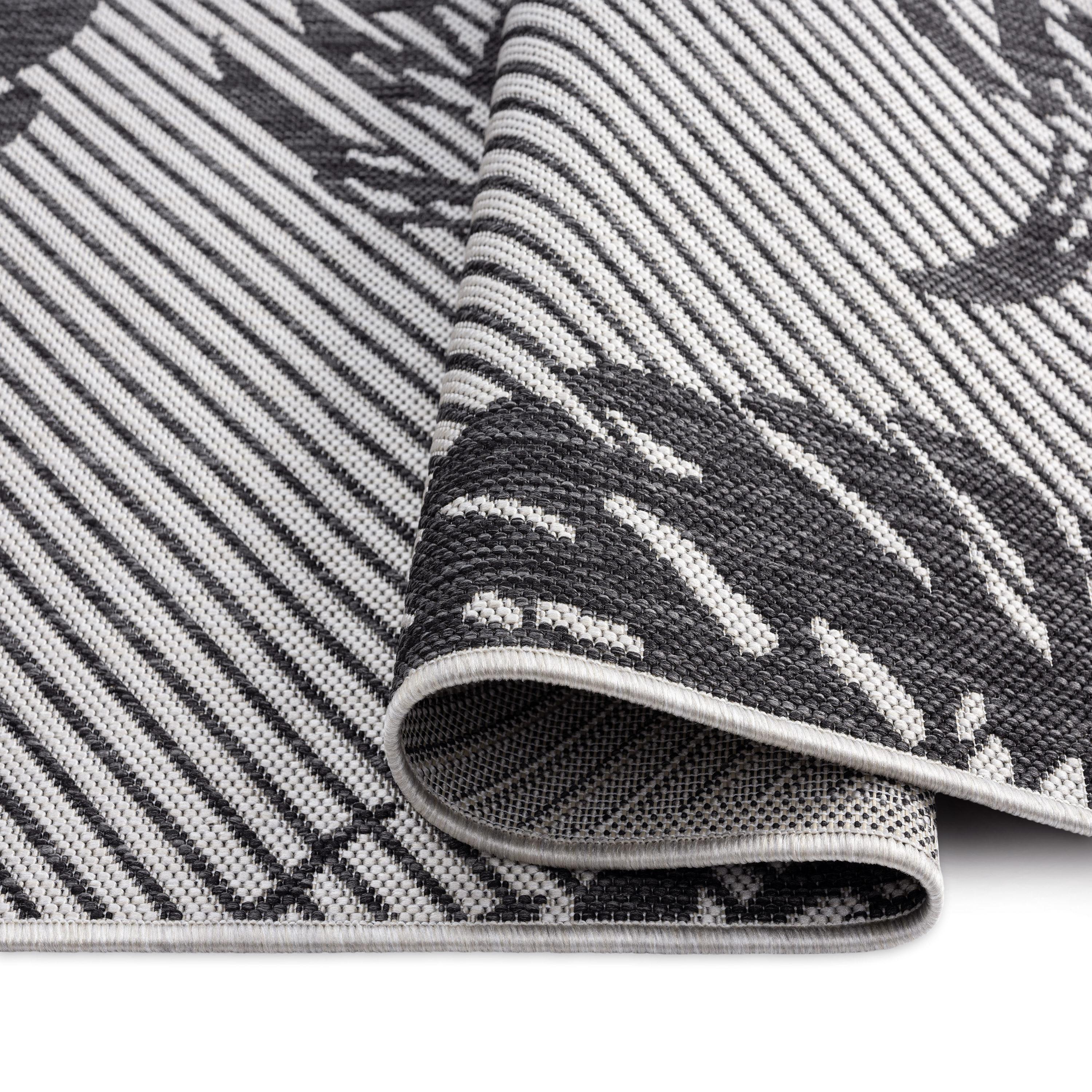 Tommy Bahama Palm Coastal Indoor/Outdoor Area Rug, Charcoal Gray