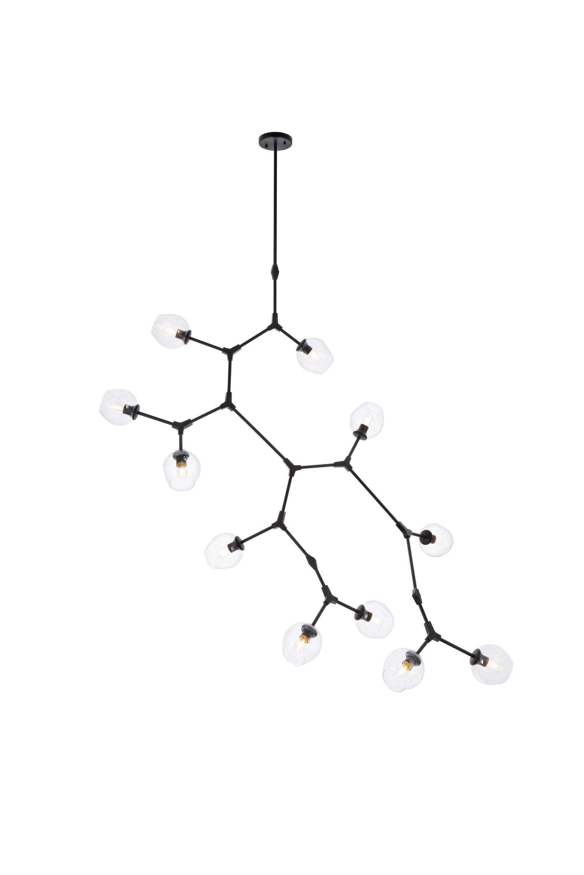 Elegant Lighting Cavoli 11 - Light Chandelier in  Black