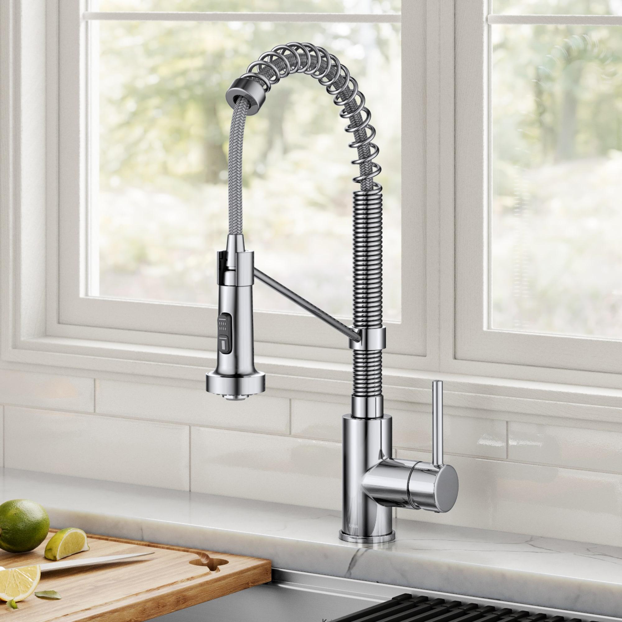 KRAUS Bolden Commercial Style 2-Function Single Handle Pull Down Kitchen Faucet