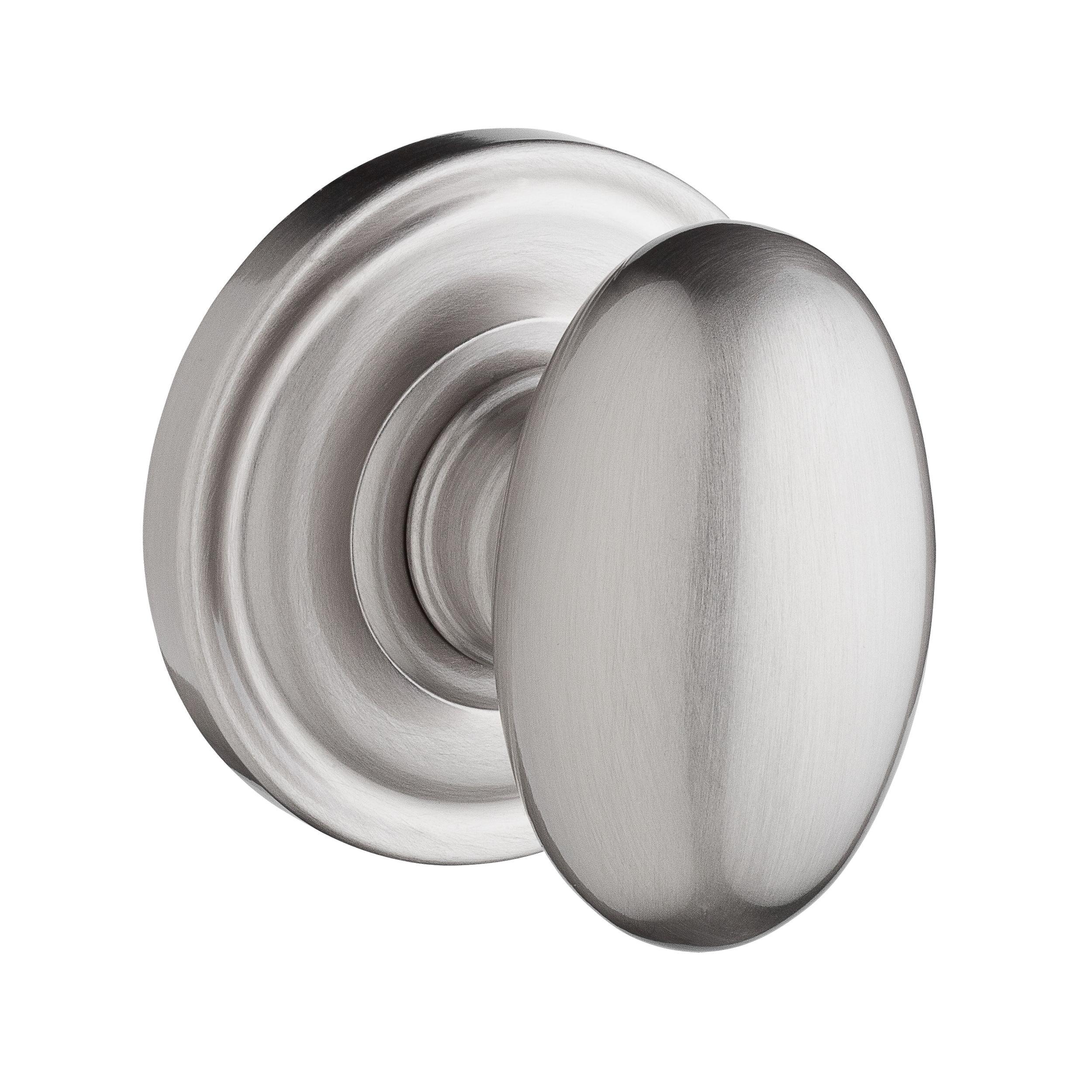 Ellipse Privacy Door Knob with Traditional Round Rose