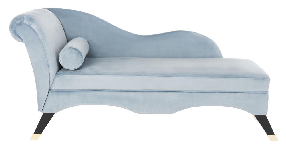Caiden Chaise - FOX6284 - Slate Blue/Black - Safavieh