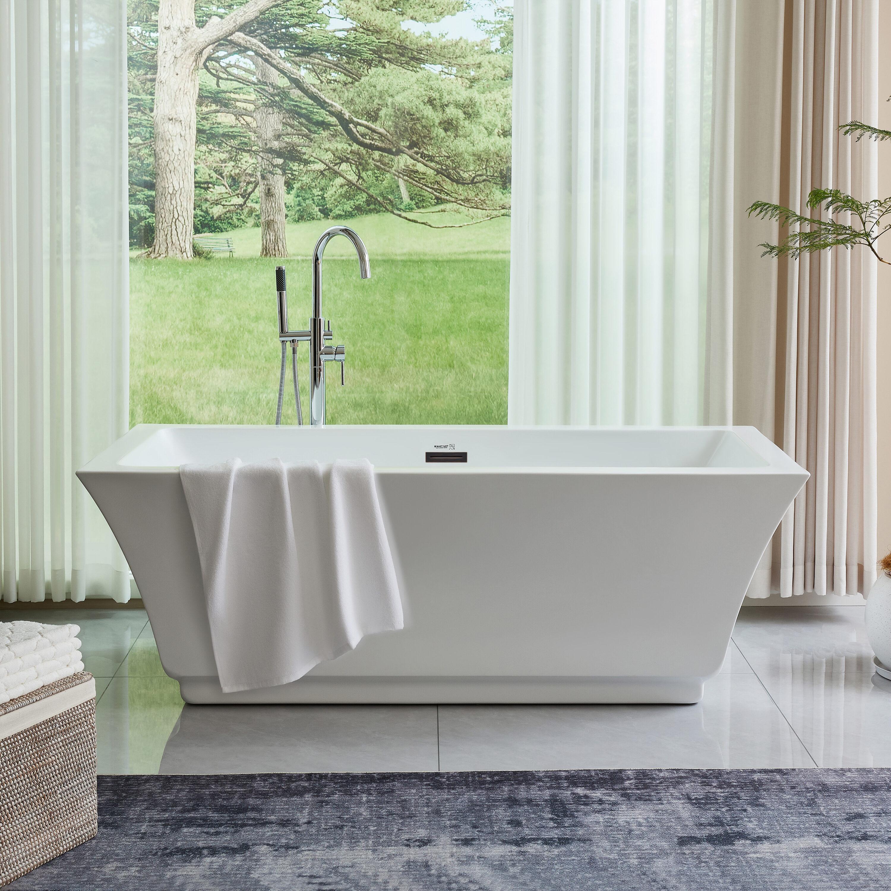 67'' x 31'' Freestanding Soaking Acrylic Bathtub