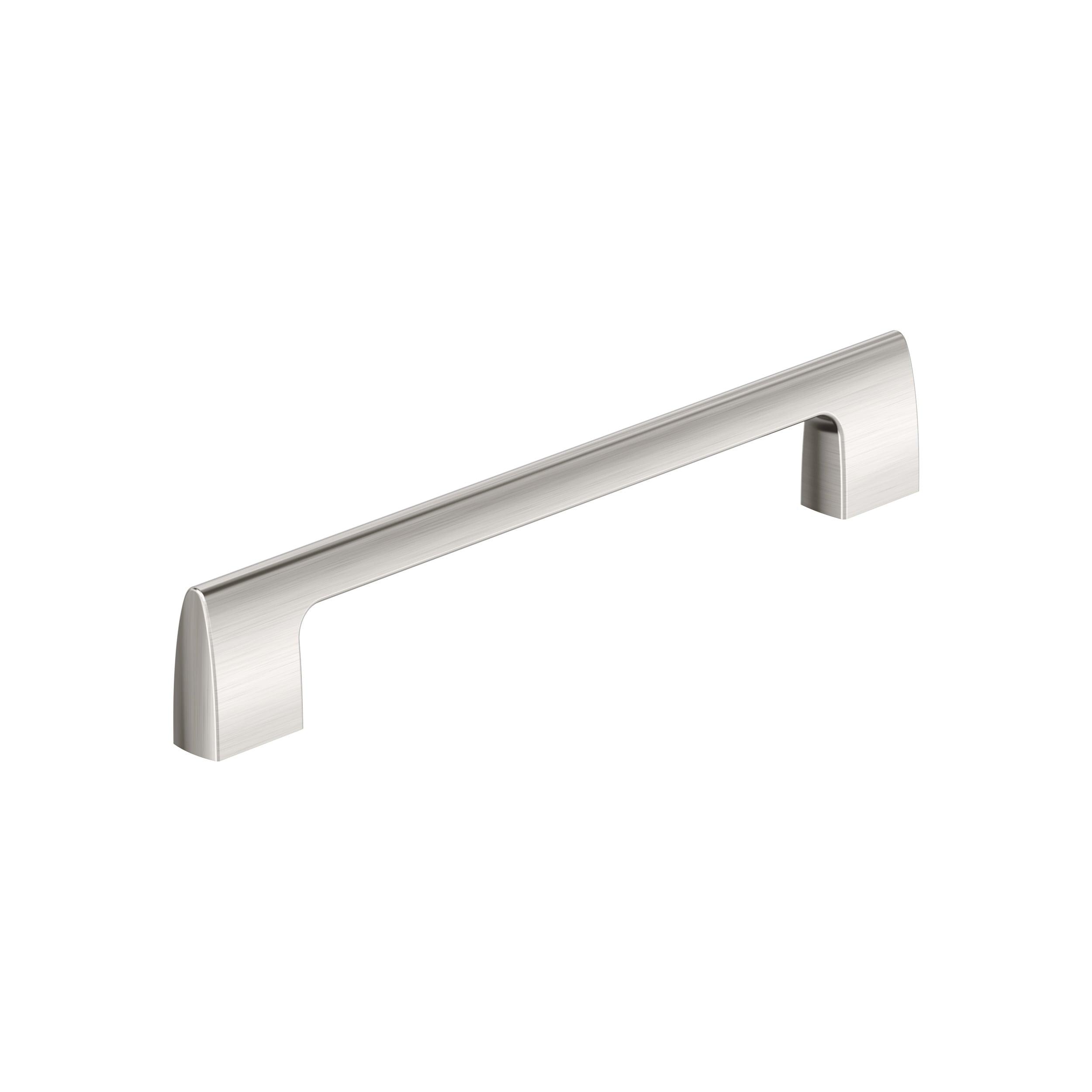 Satin Nickel Brushed Modern Industrial Cabinet Pull 7-9/16"