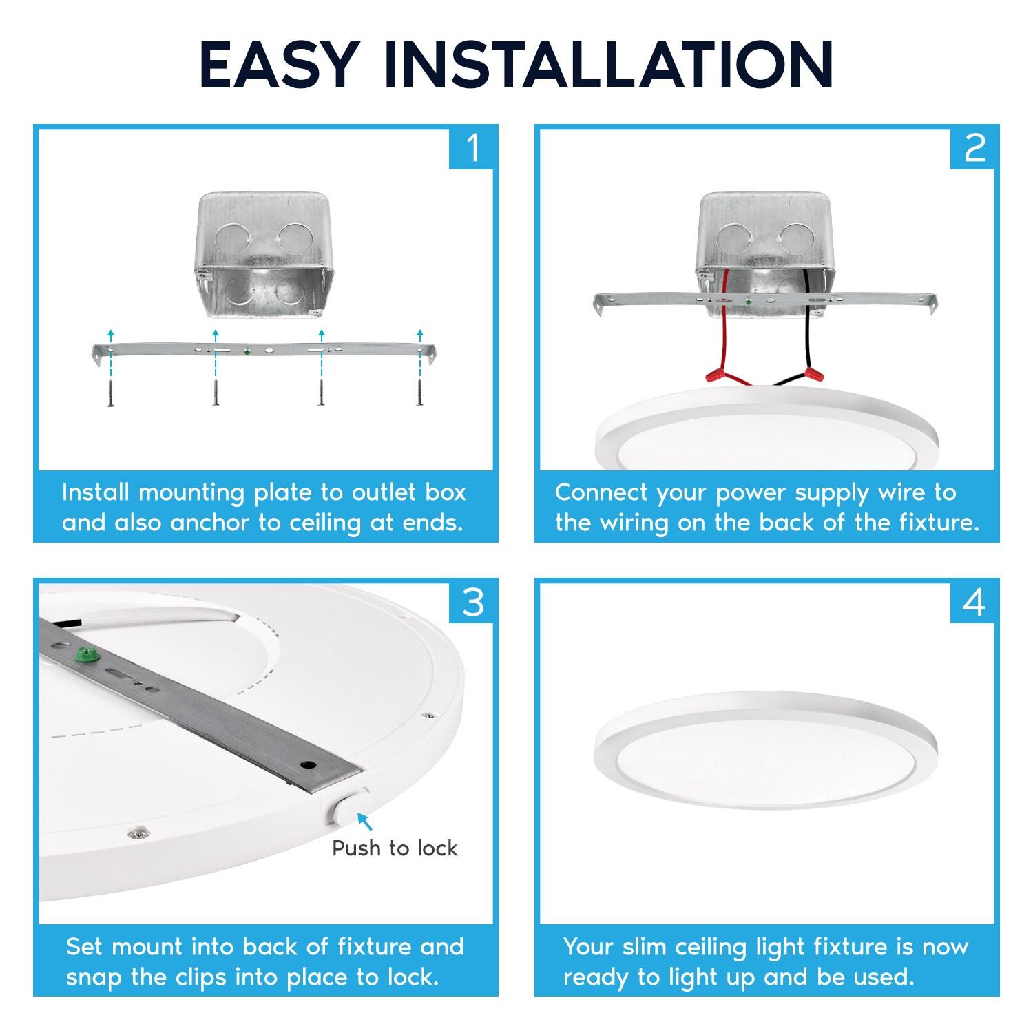 Luxrite 12 Inch Round LED Flush Mount, 22W, 5CCT, 1600 Lumens, IP54 Wet Rated, Dimmable, ETL Listed