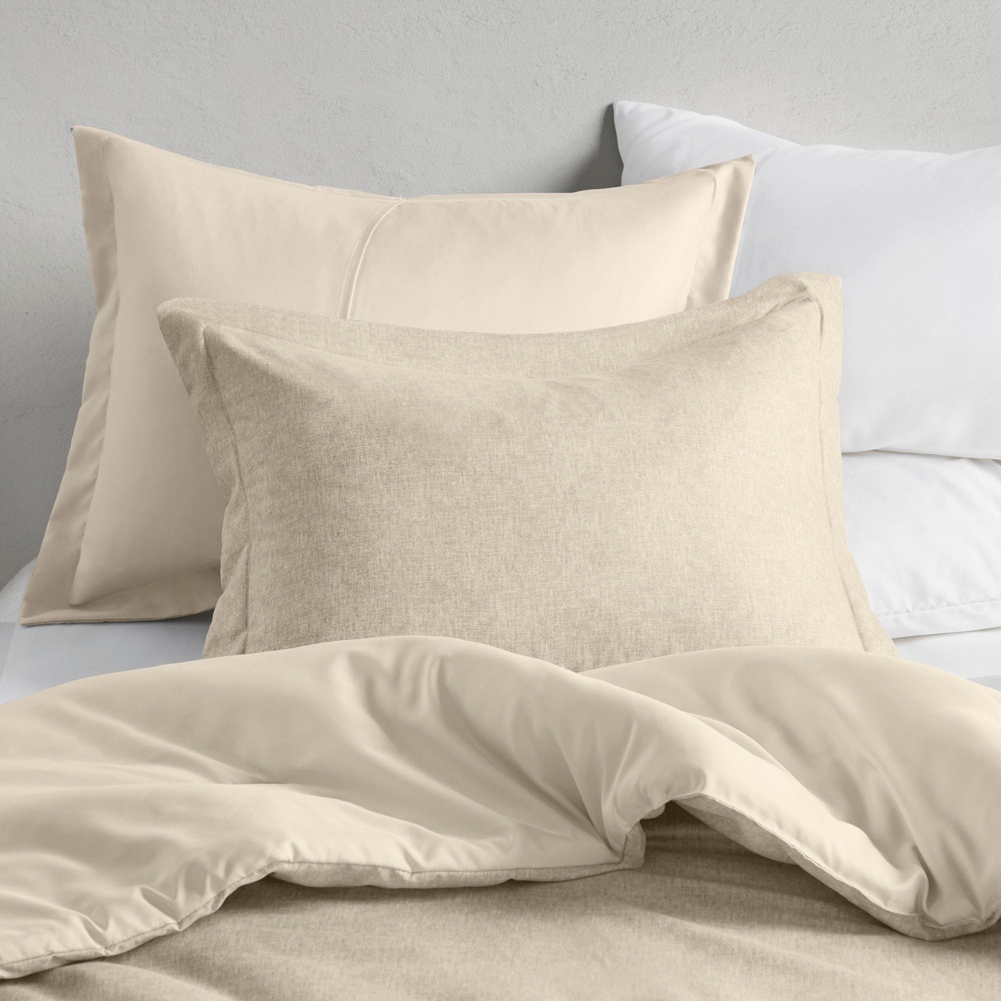 Comfort Spaces Twin Comforter Set - 2pcs (1 Microfiber Comforter & 1shams) Farmhouse Bedding Comforter for All Seasons Boho Bedding Set, Lightweight Solid Bed Comforter Sets,Twin/Twin XL, Taupe