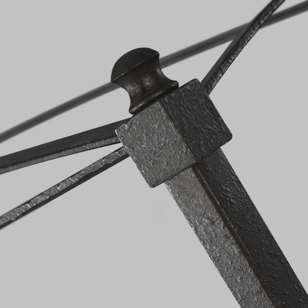 Thayer Smith Steel 5-Light Candelabra Linear Chandelier