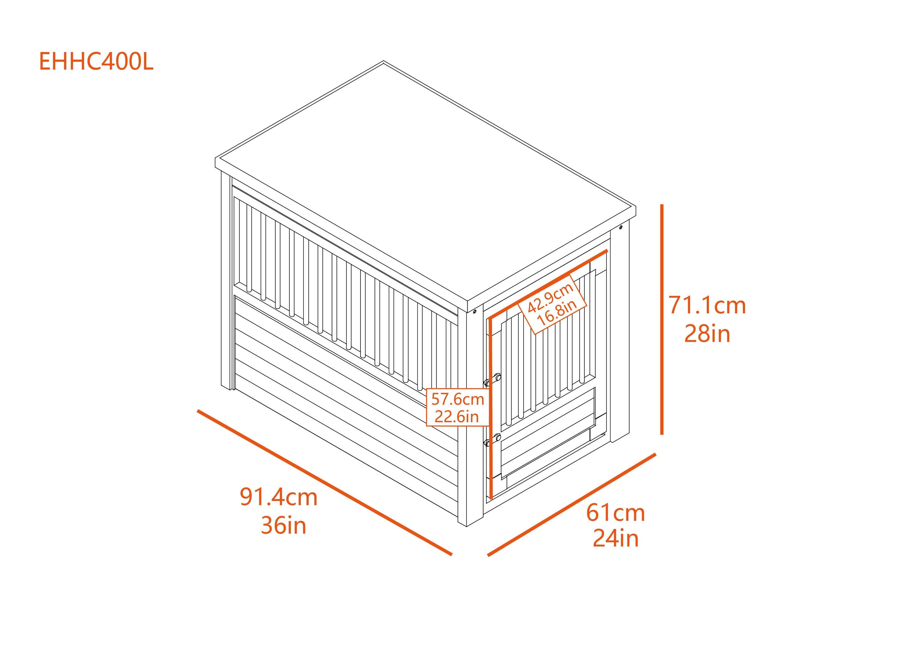 New Age Pet Ecoflex Furniture Style Dog Crate End Table - Espresso Large