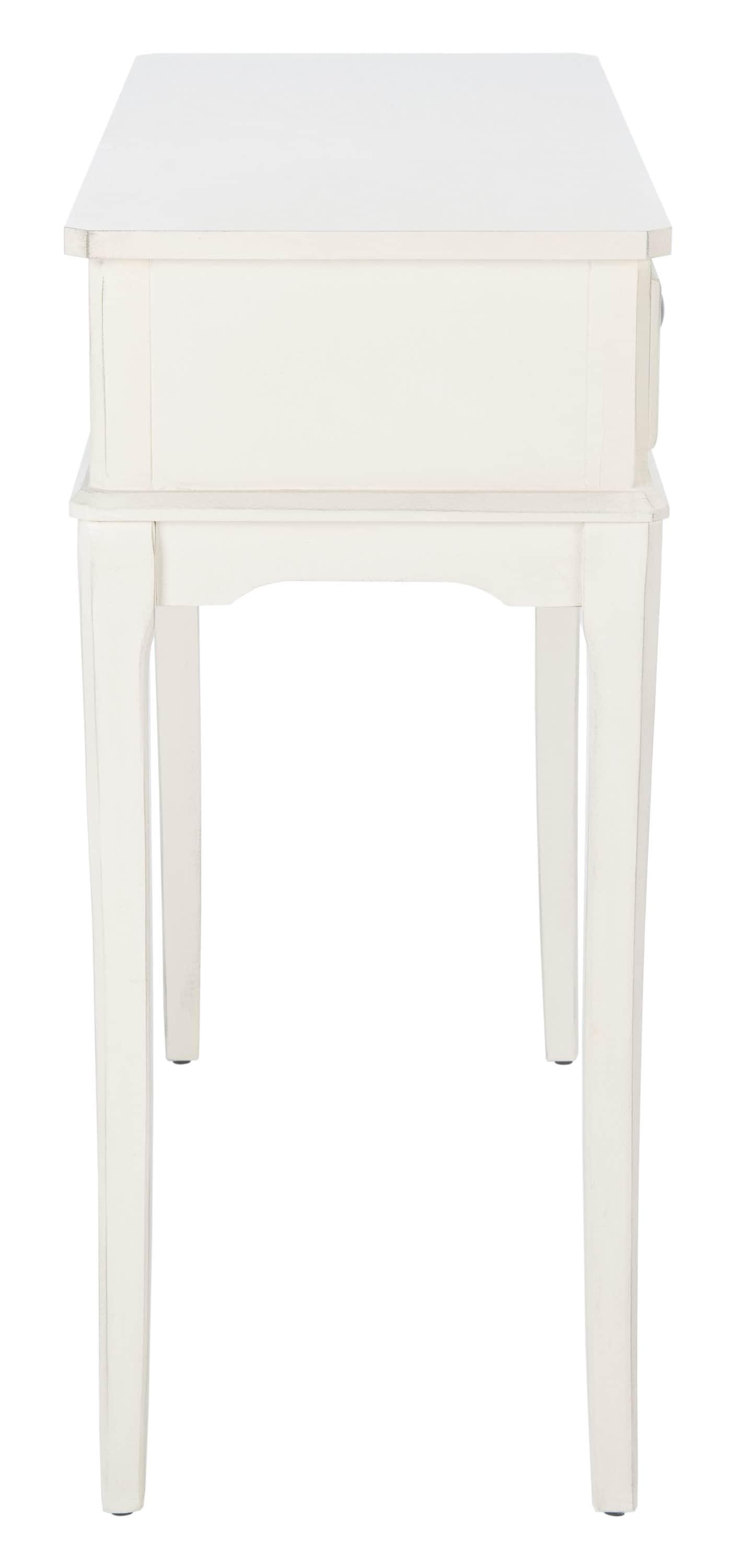 Opal 2 Drawer Console Table - Distressed White - Safavieh