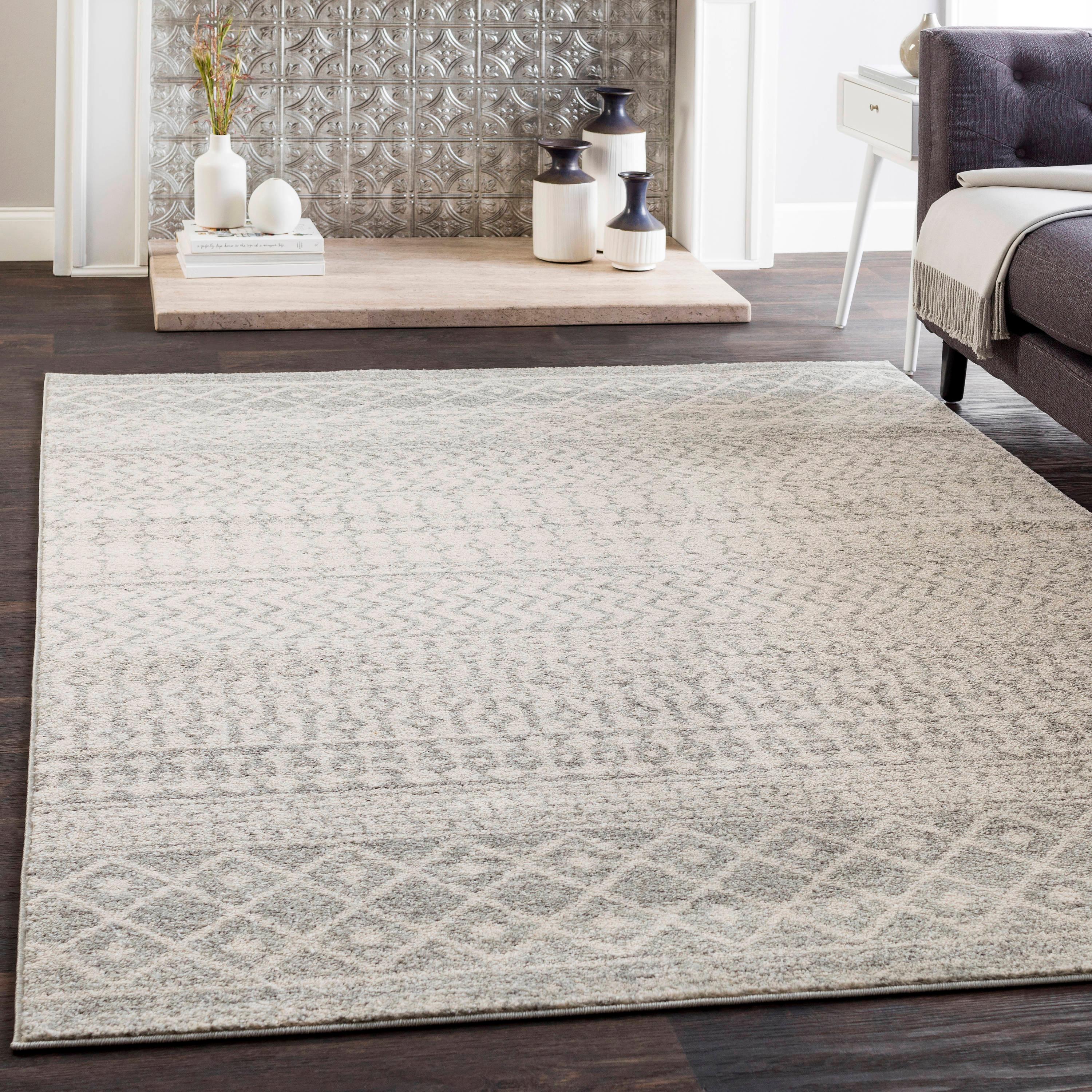 7'10"x10'3" Sweetgum Global Rug Cream - Artistic Weavers: Mid-Century Modern, Fade & Stain-Resistant, Indoor Use
