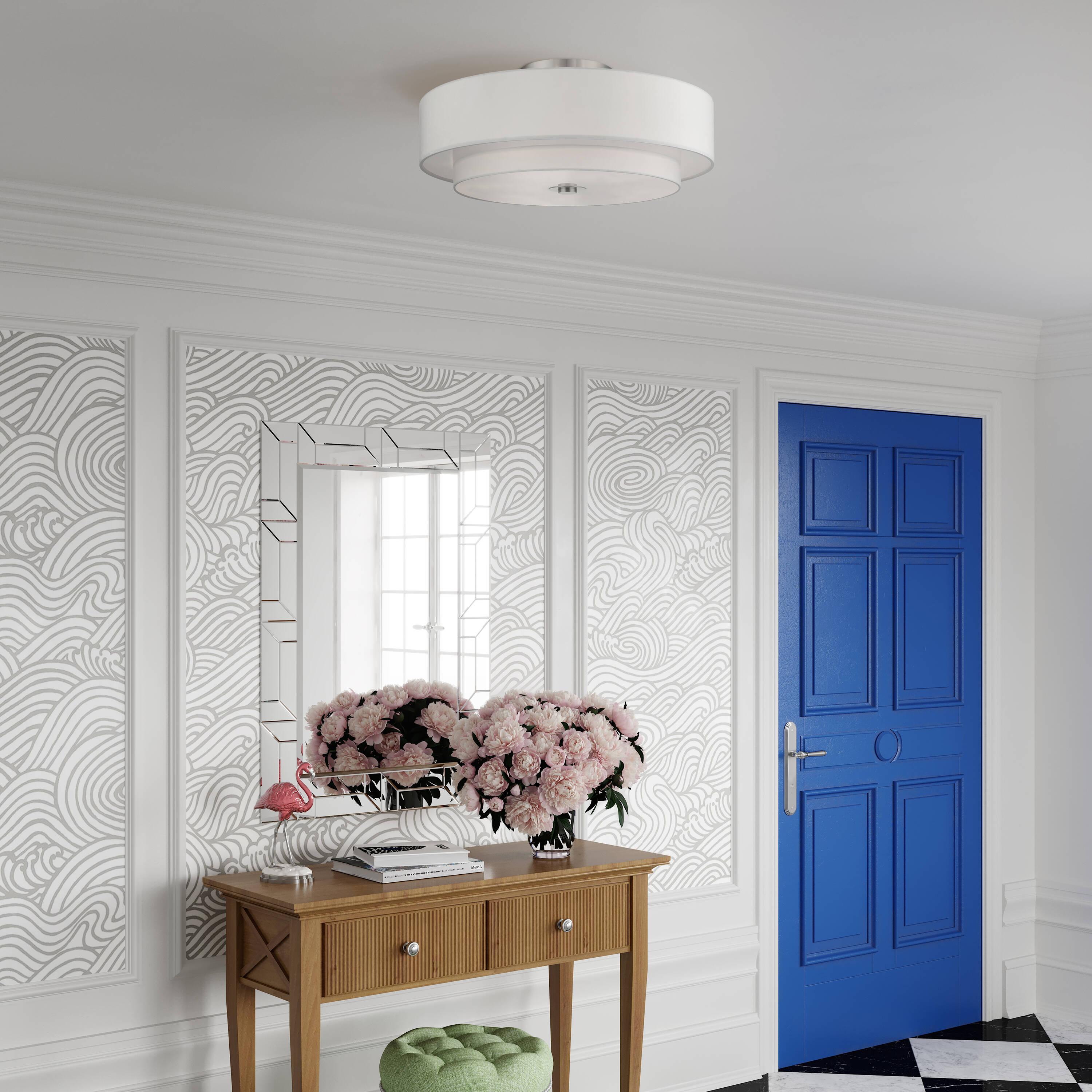 Livex Lighting Meridian 6 - Light Semi-Flush Mount in  Brushed Nickel