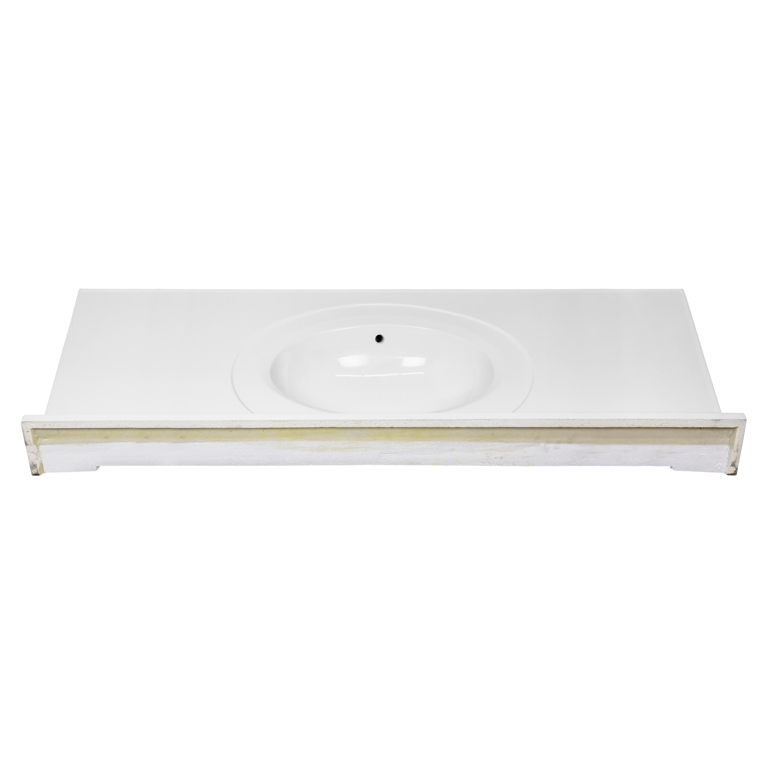 49-inch Cultured Marble Vanity Top with Backsplash, Improved Package, White – Design House, 586388