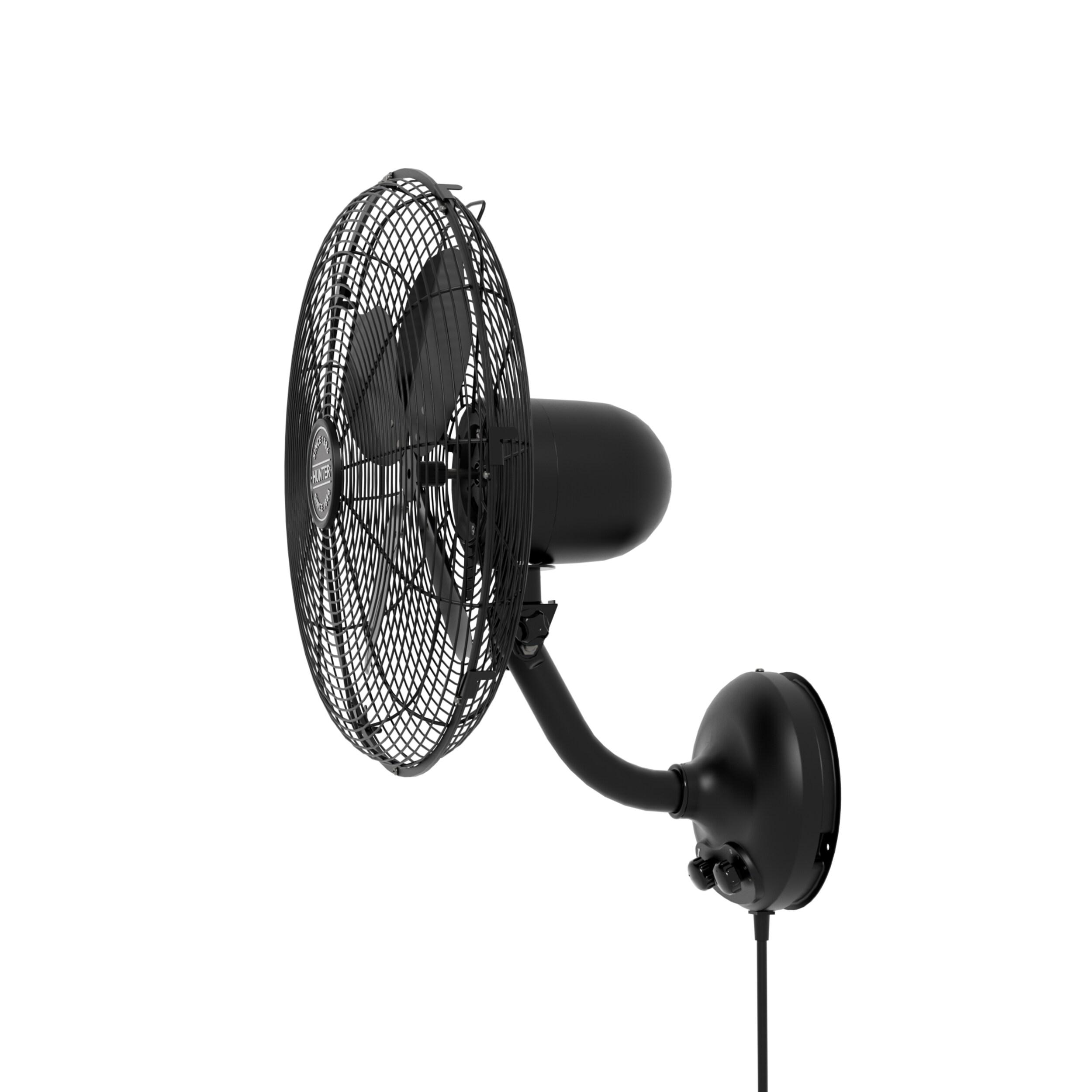HUNTER - 97318 - Oscillating Wall Mounted Fan 16 inch 3 speeds Classic W16