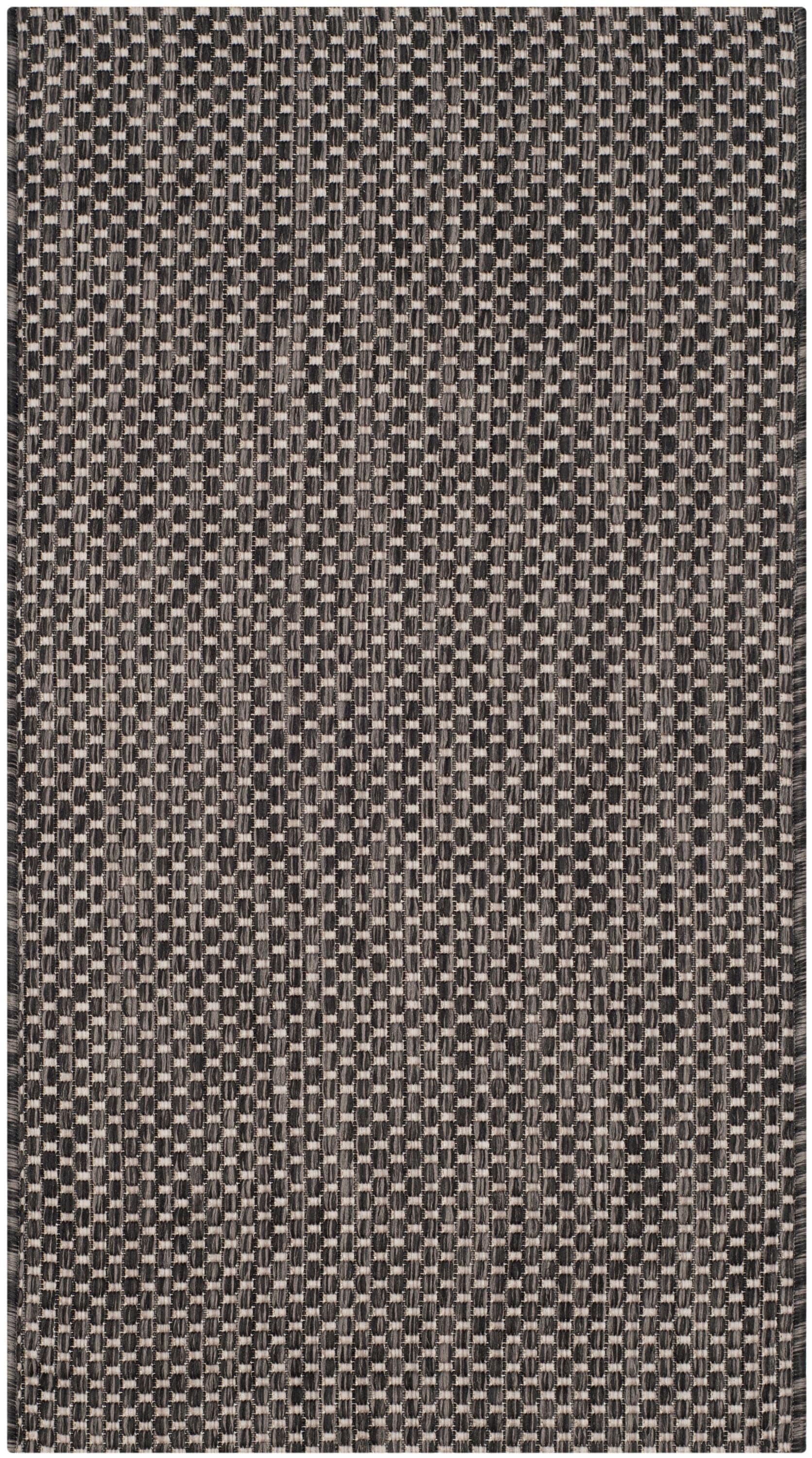 Courtyard CY8521 Power Loomed Indoor/Outdoor Accent Rug - Black/Beige - 2'x3'7" - Safavieh.