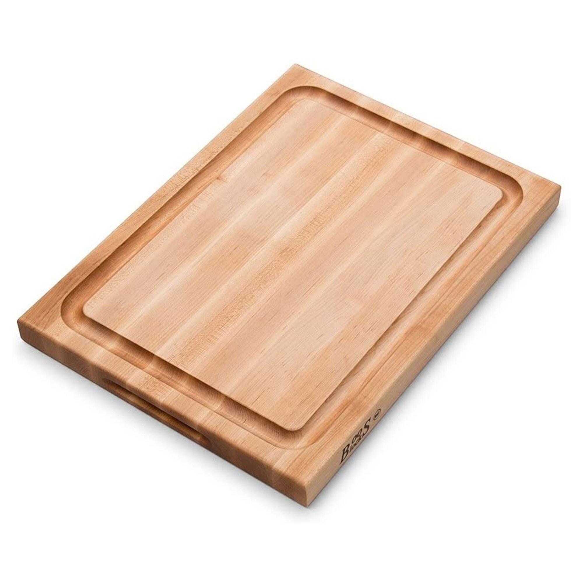 John Boos Chef's Edge Grain 1.5" Maple Cutting/Carving Board with Juice Groove