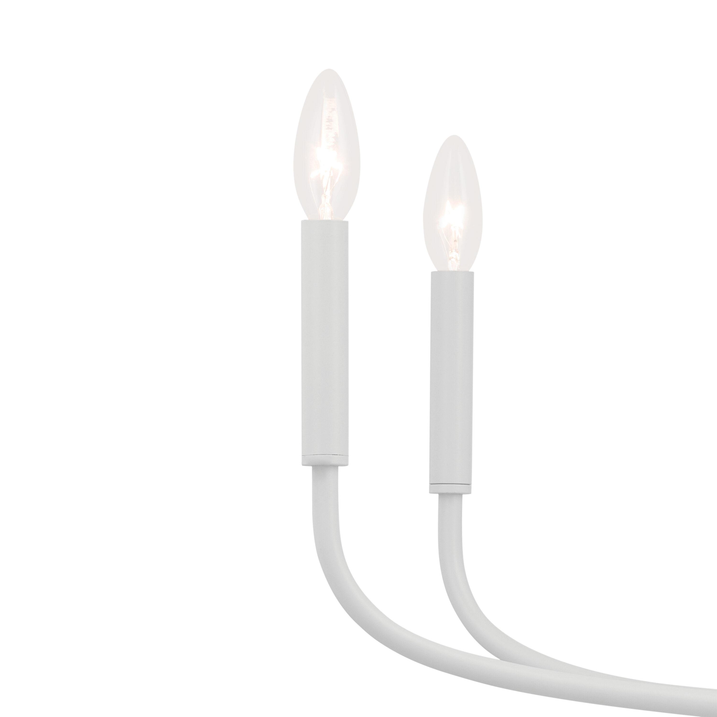 Kichler Deela 8 -Light White Modern/contemporary For Use in Bedrooms, Dining Rooms, Foyers, Kitchens, Living Rooms Chandelier