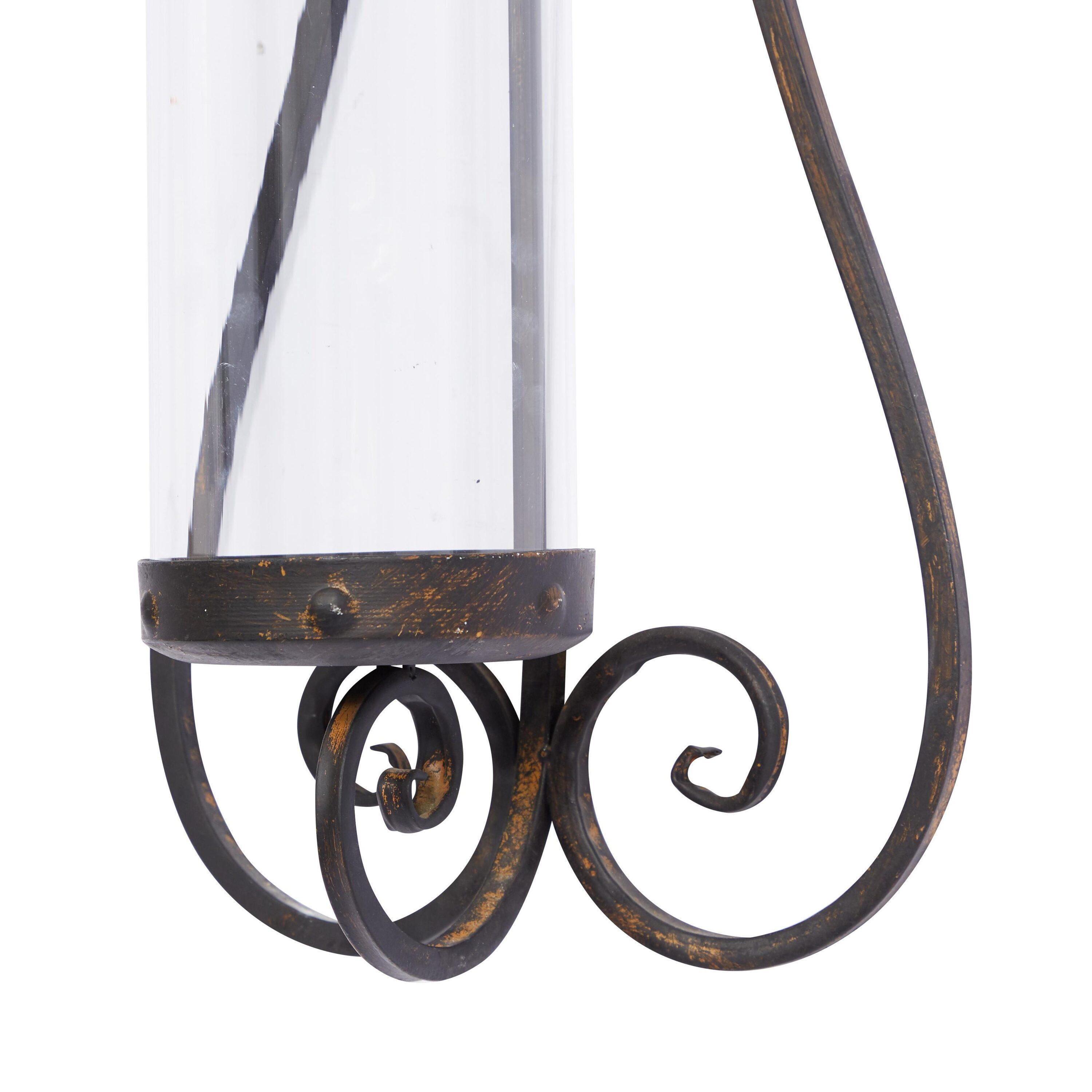 DecMode Black Metal Wall Sconce