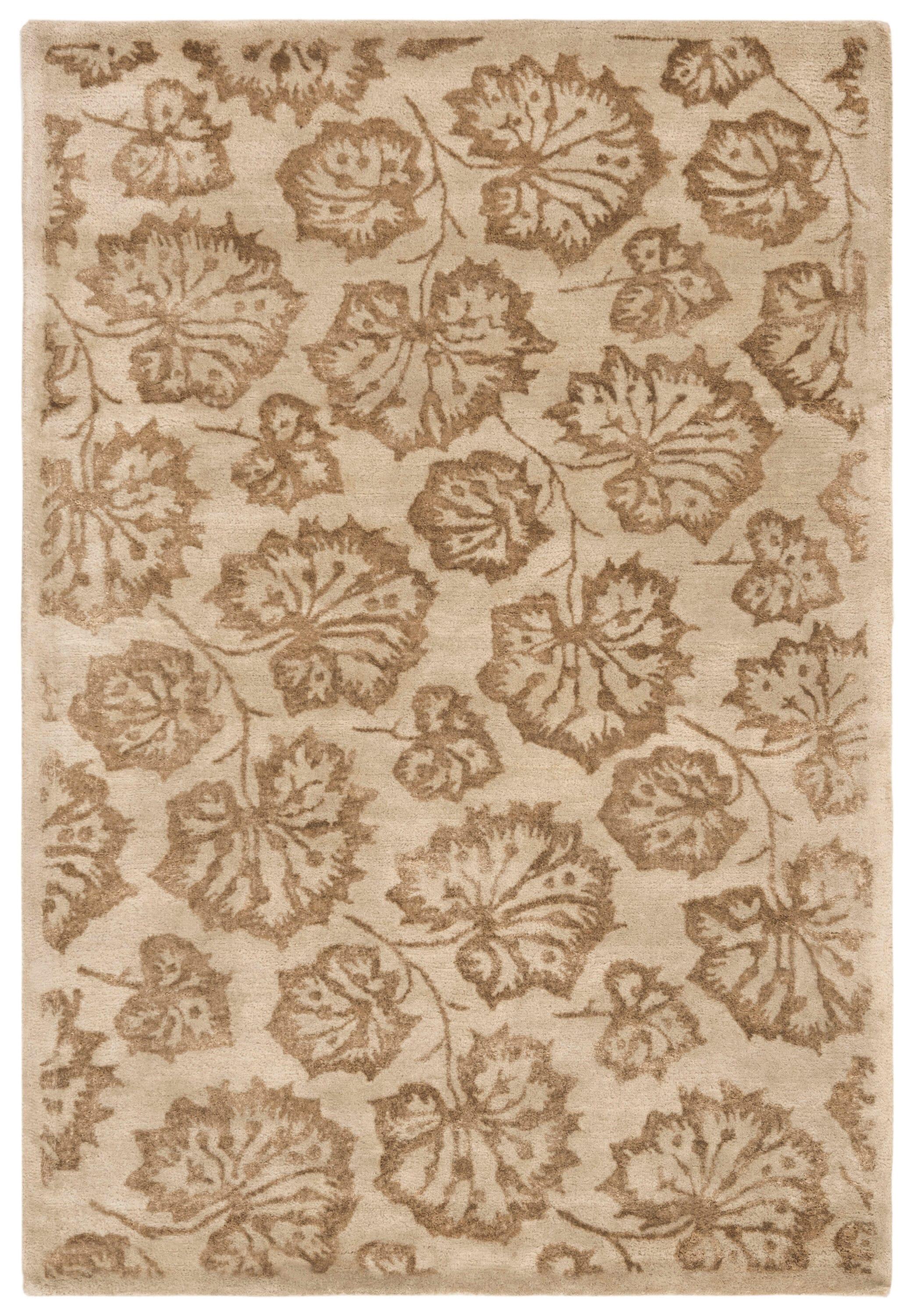 Geranium Leaf Martha Stewart Hand Tufted 50% Viscos, 50% Wool Floral Rug