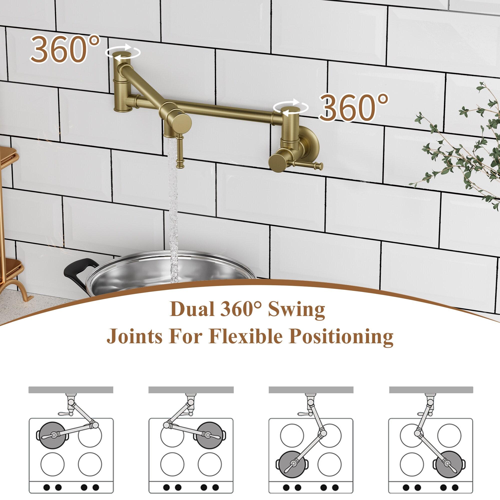 CASAINC CASAINC Single-Handle Spring Pull-Down Kitchen Faucet Single Hole Faucet 1.8 GPM CA-D4183-BN