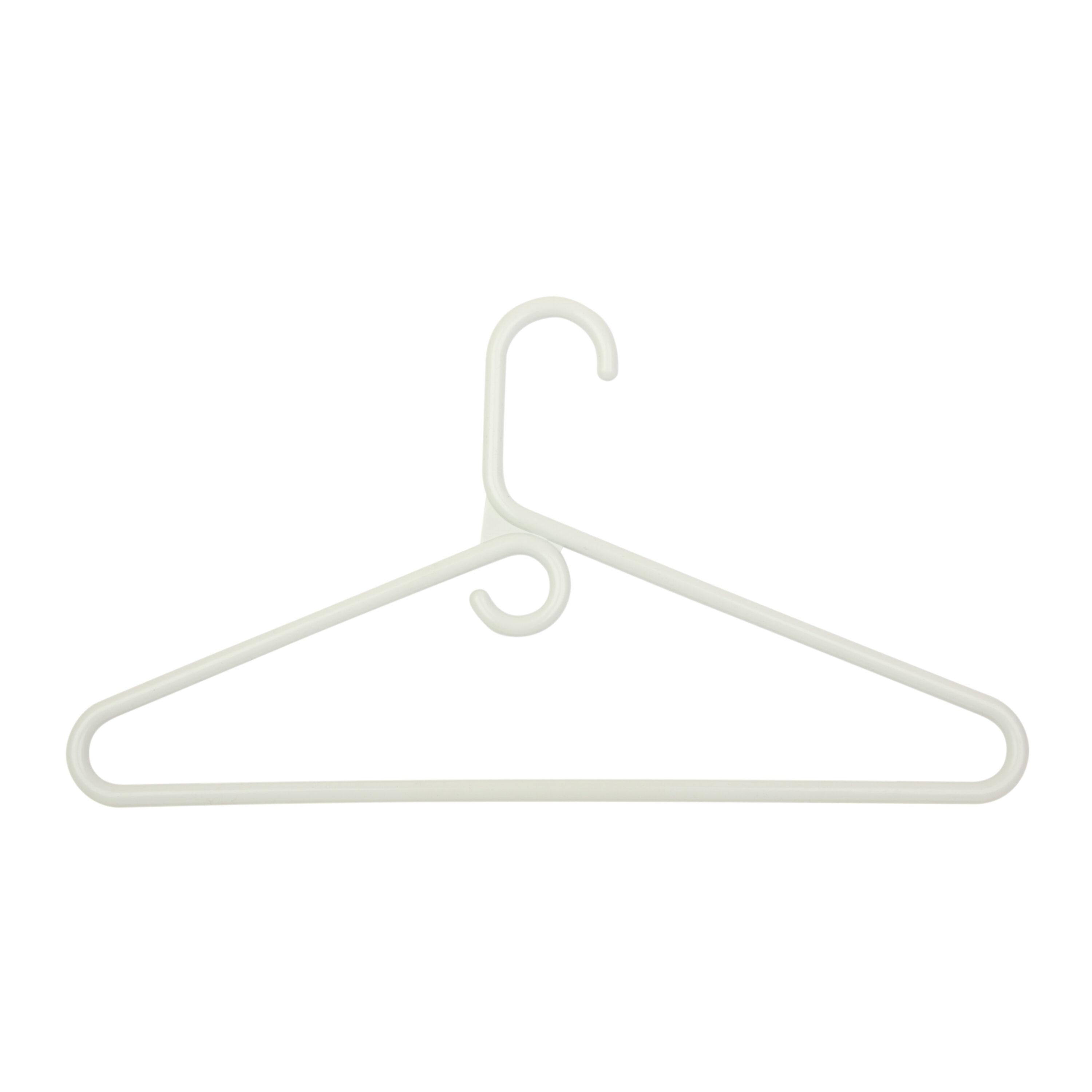 Honey-Can-Do Plastic Heavy Duty Suit Hangers, White, 18 Pack