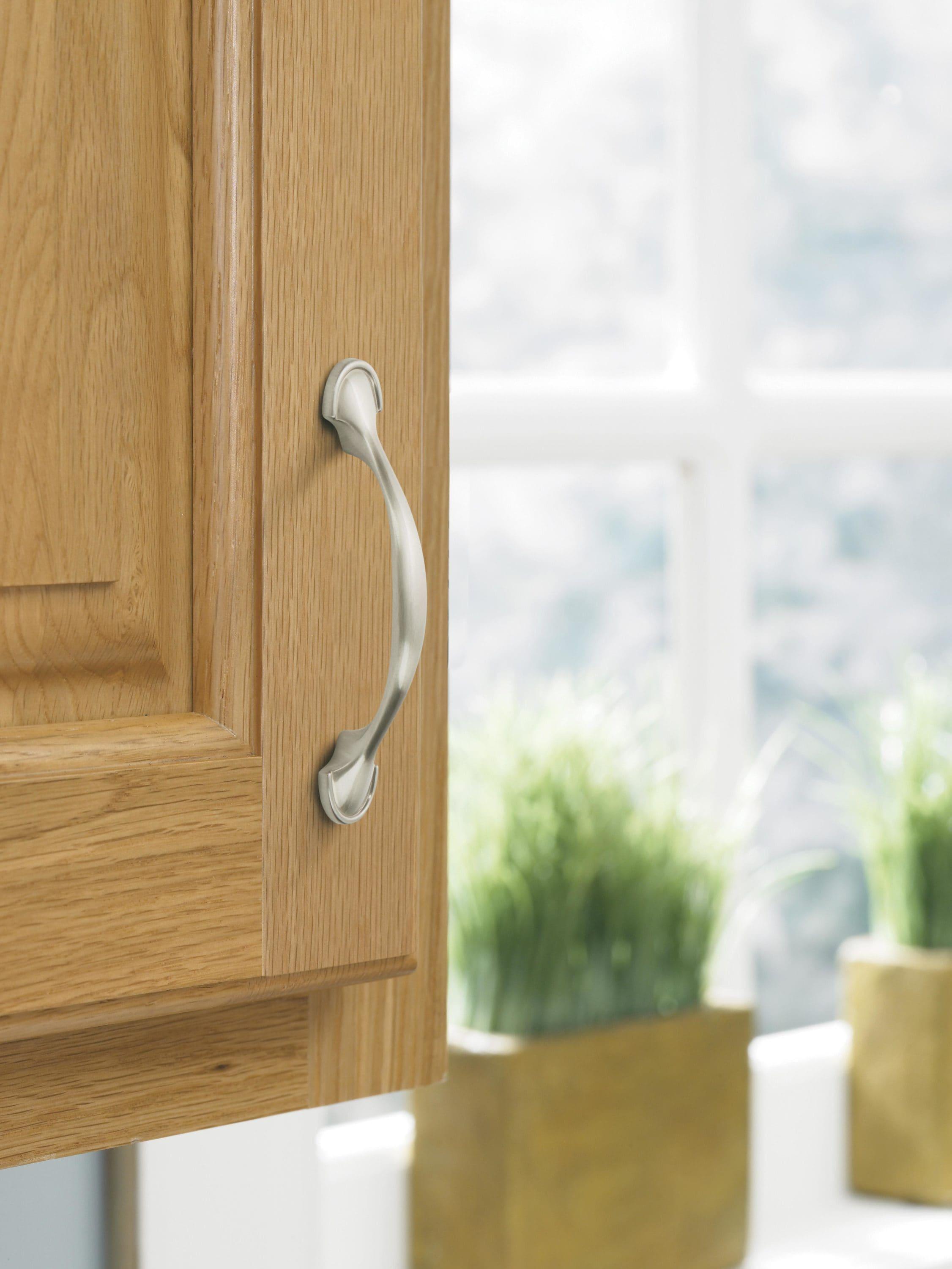 Satin Nickel 3-Inch Traditional Cabinet Pull with Mounting Hardware