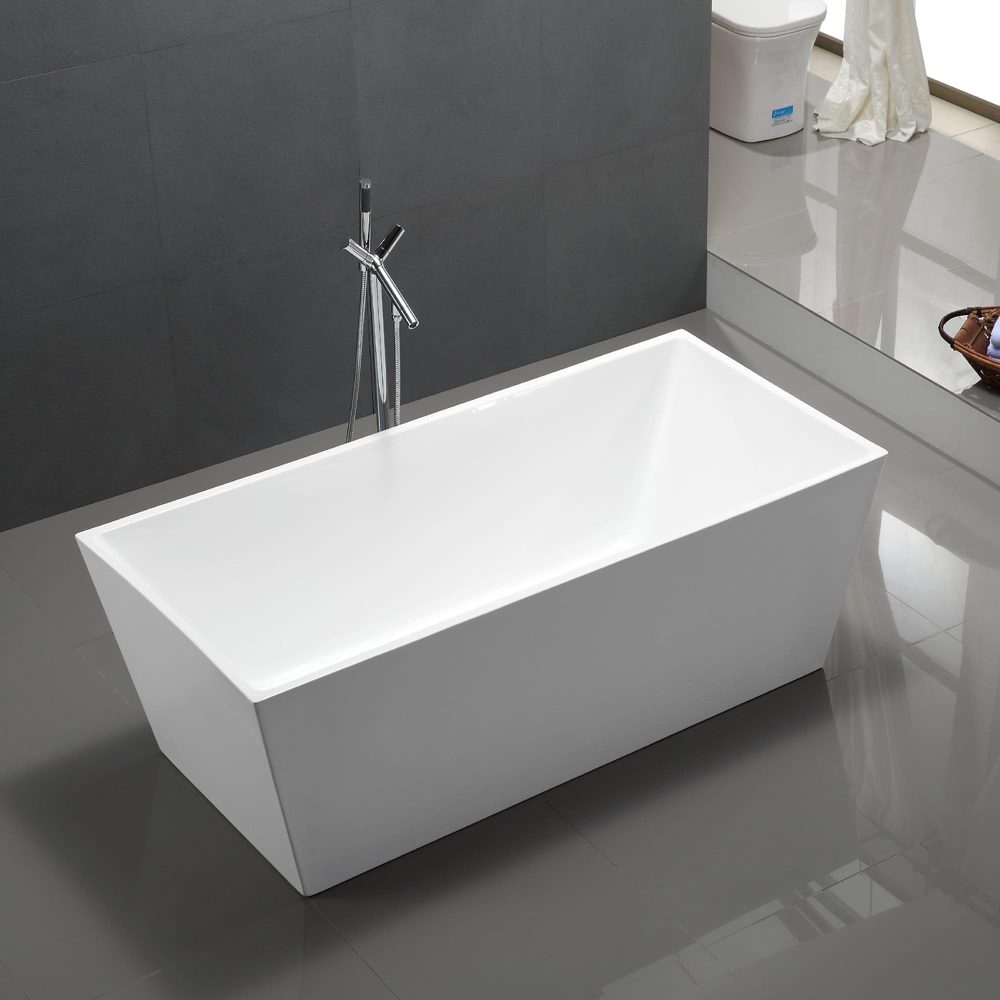 67'' x 32'' Freestanding Soaking Acrylic Bathtub