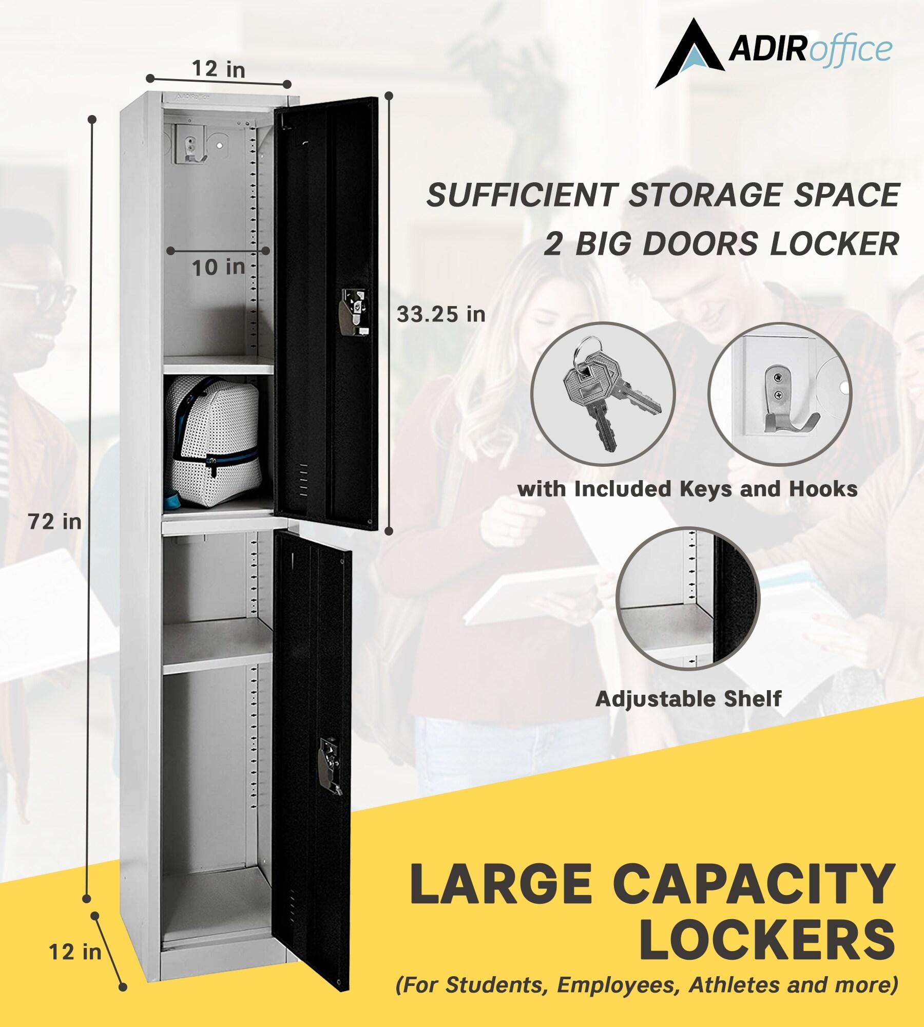 12'' Wide Steel 2-Tier School and Gym Locker