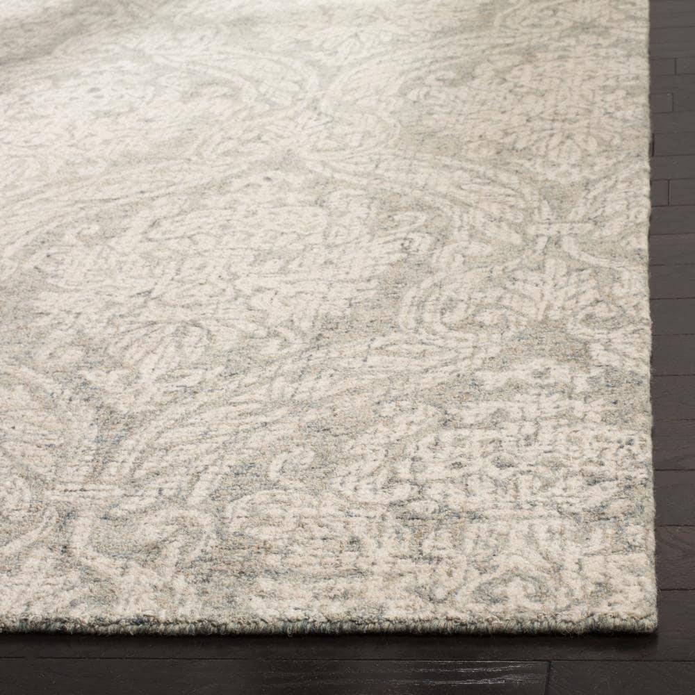 Rosemarie Abstract Handmade Tufted Wool Gray/Ivory Area Rug