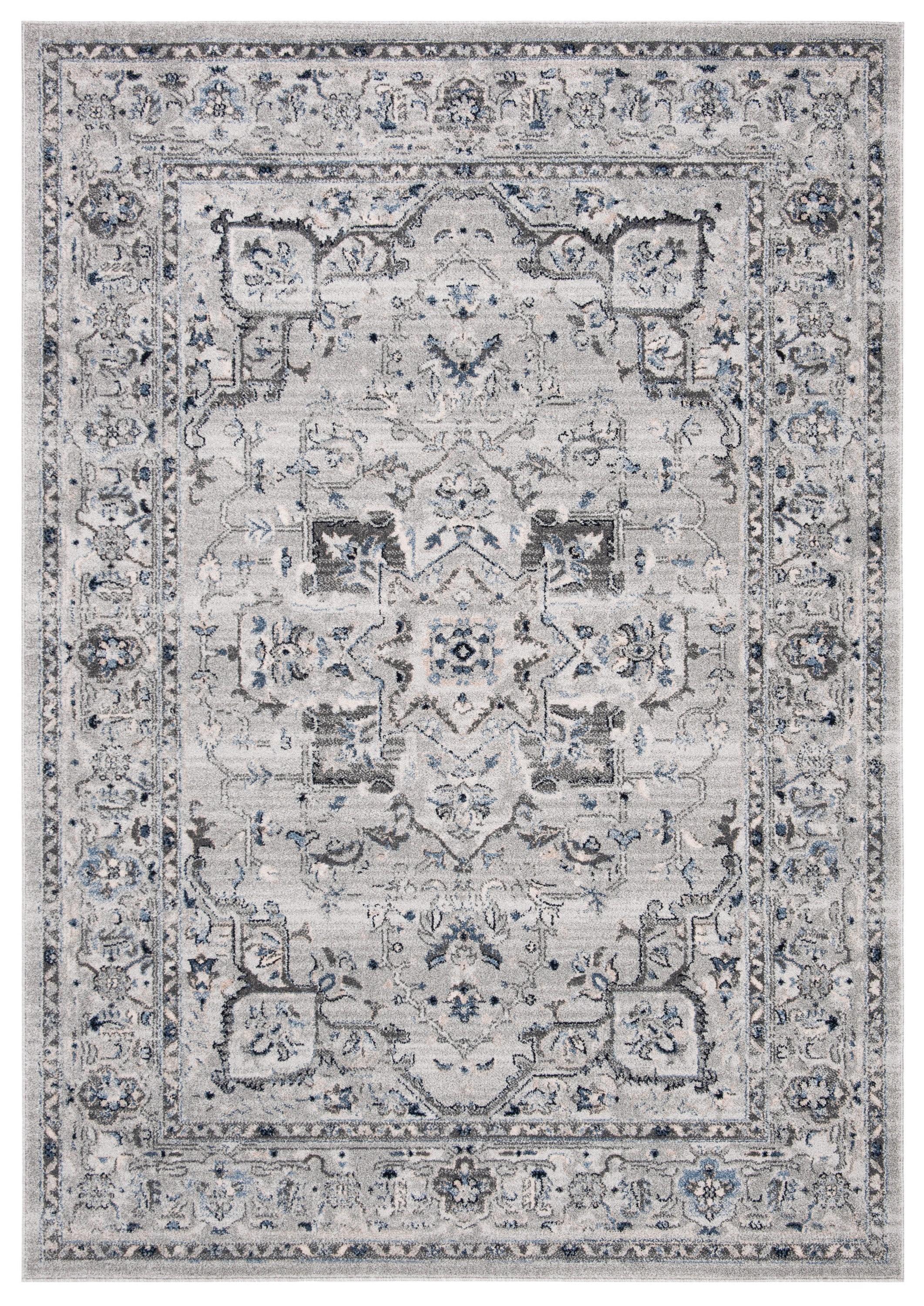 Charleston CHL411 Loomed Indoor Area Rug - Grey/Dark Grey - 5'3"x7'6" - Safavieh