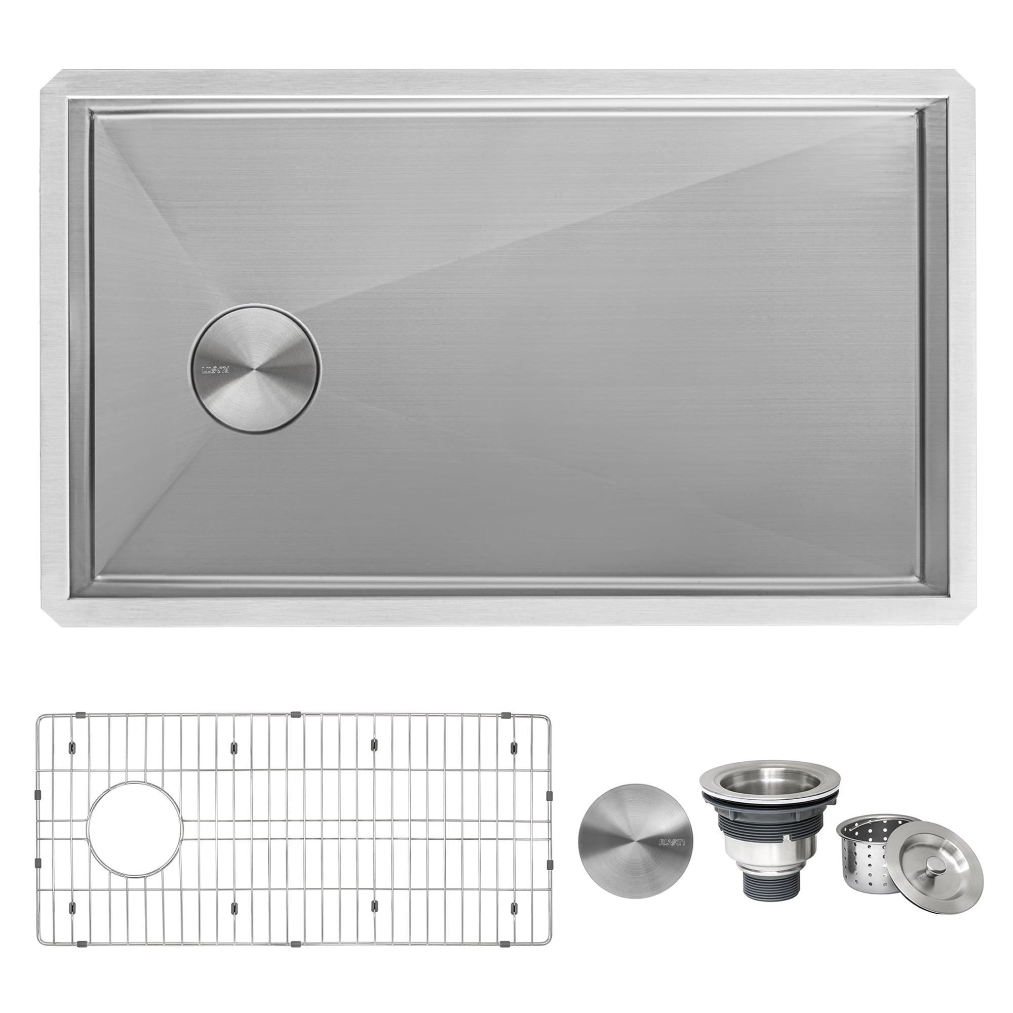 Ruvati Slope Bottom Offset Drain Reversible Kitchen Sink Undermount Stainless Steel